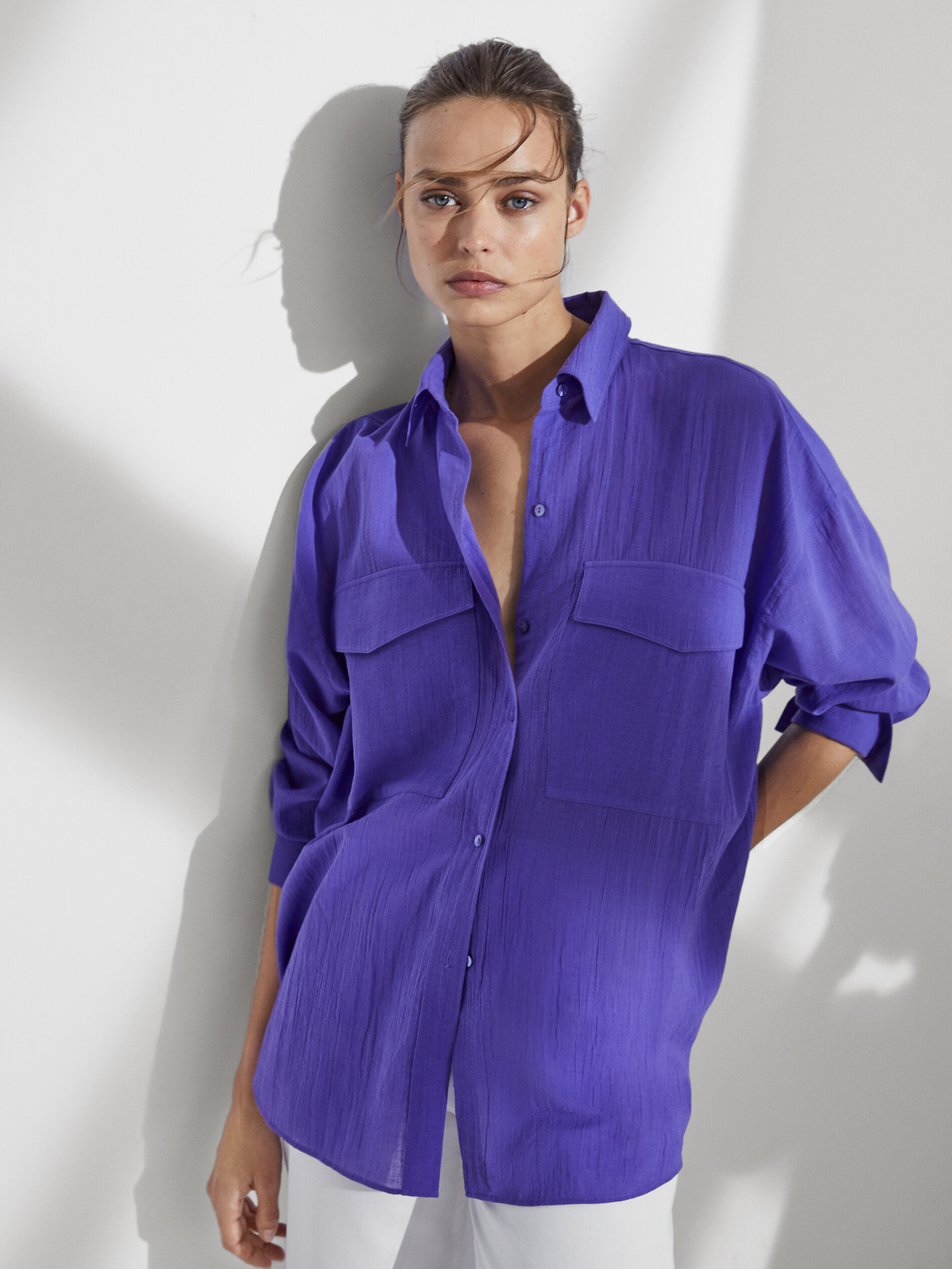 Oversize cotton shirt - Women - Massimo 