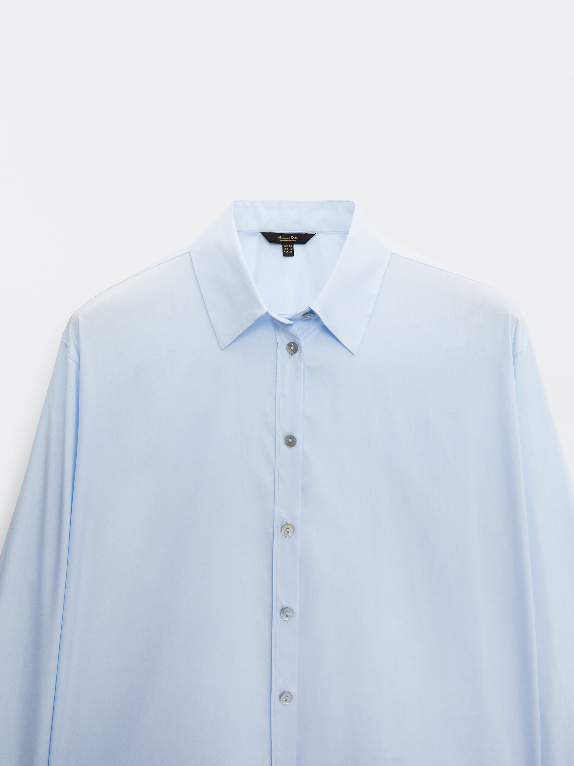Cotton poplin shirt - null - Massimo Dutti