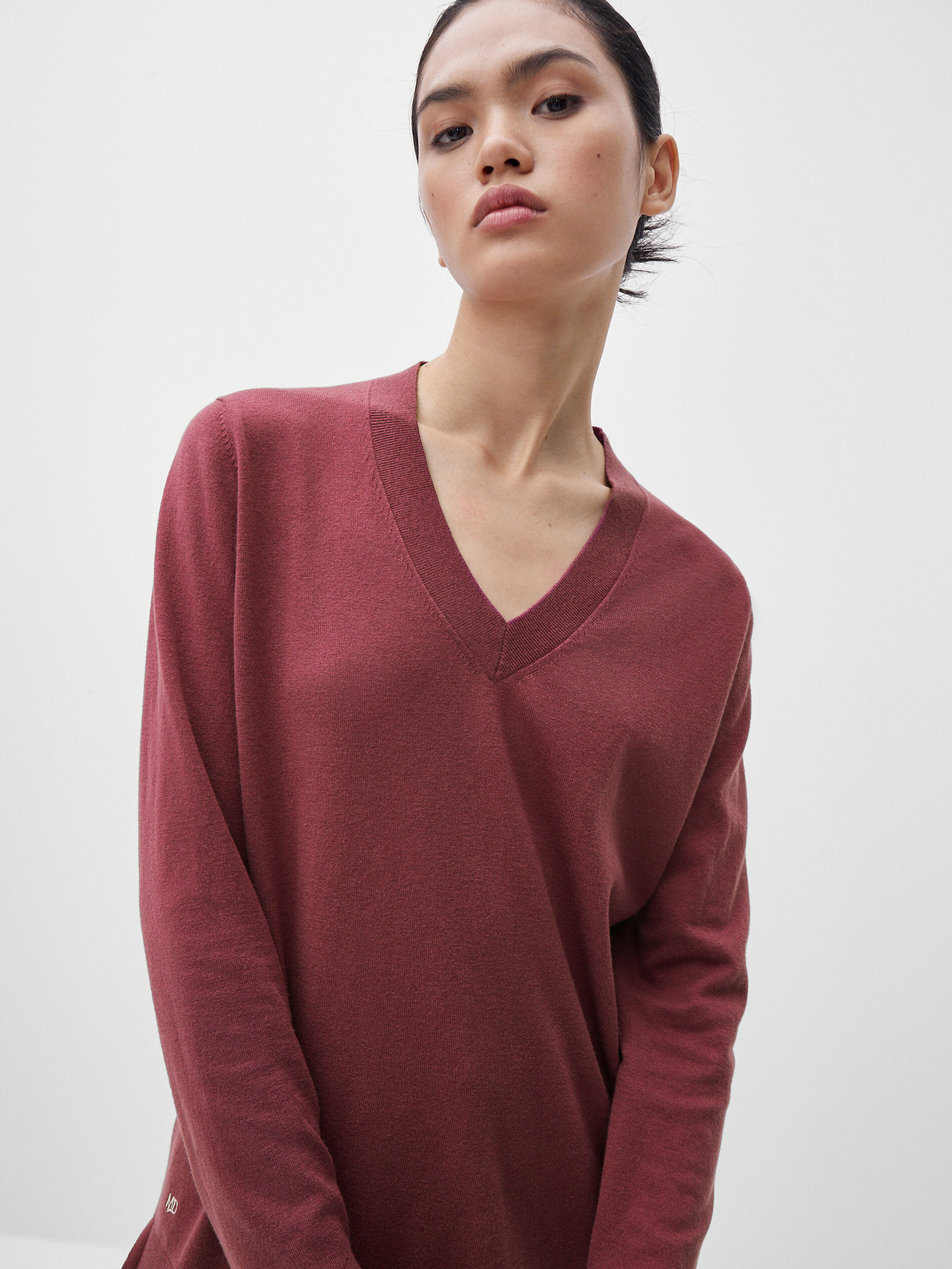 Silk, wool and cotton sweater - null 
