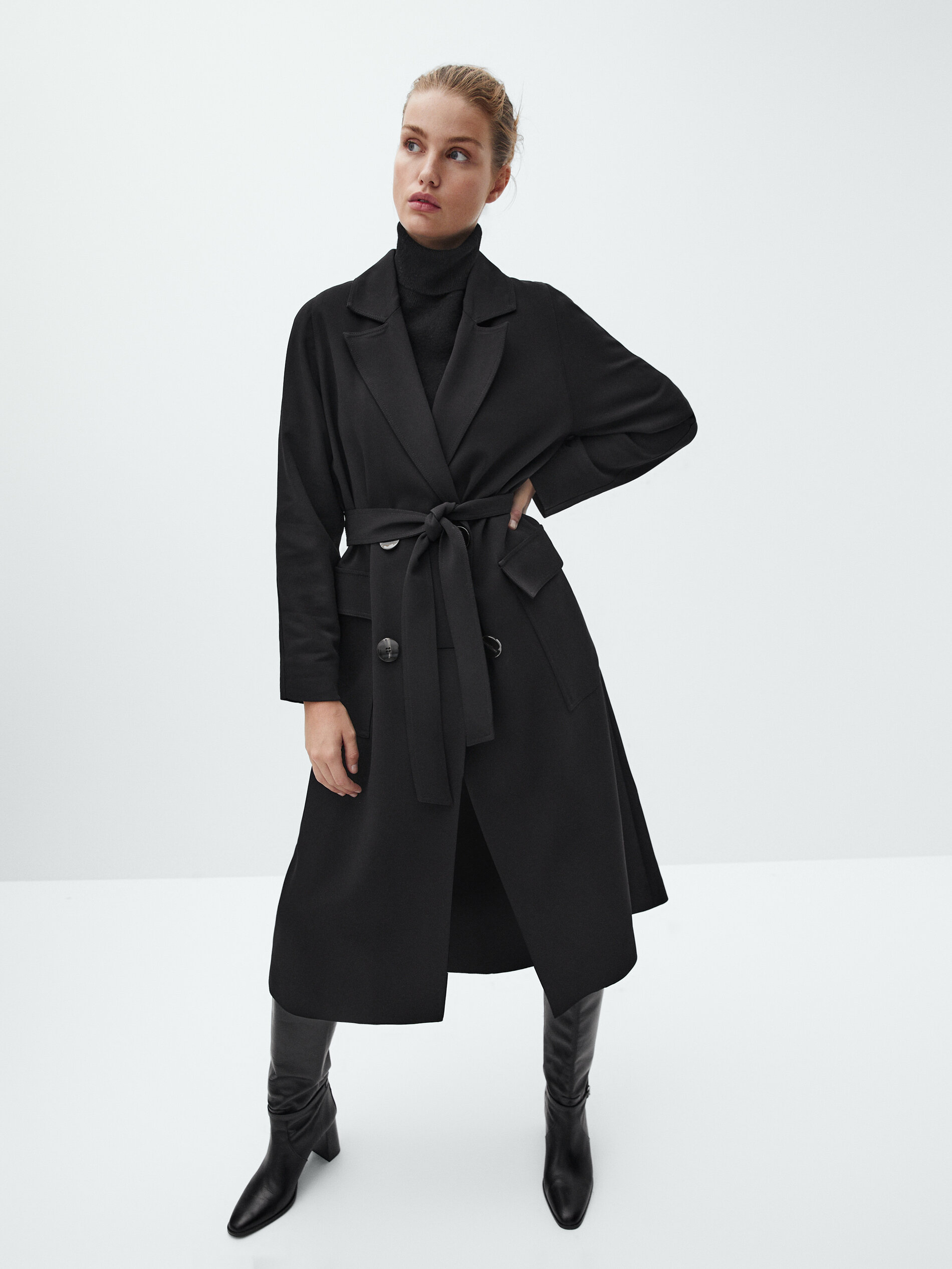 black coat massimo dutti