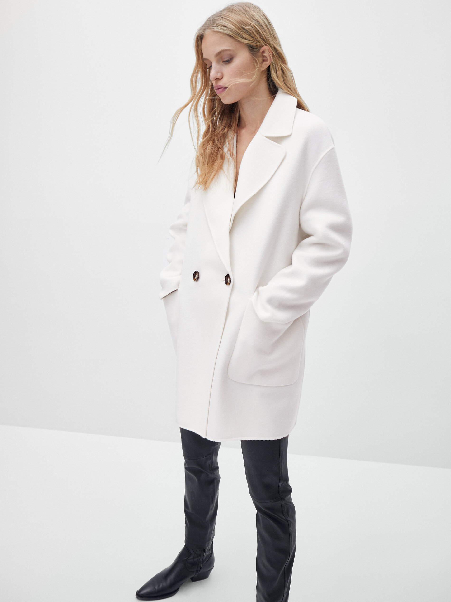 short wool coat - null - Massimo Dutti