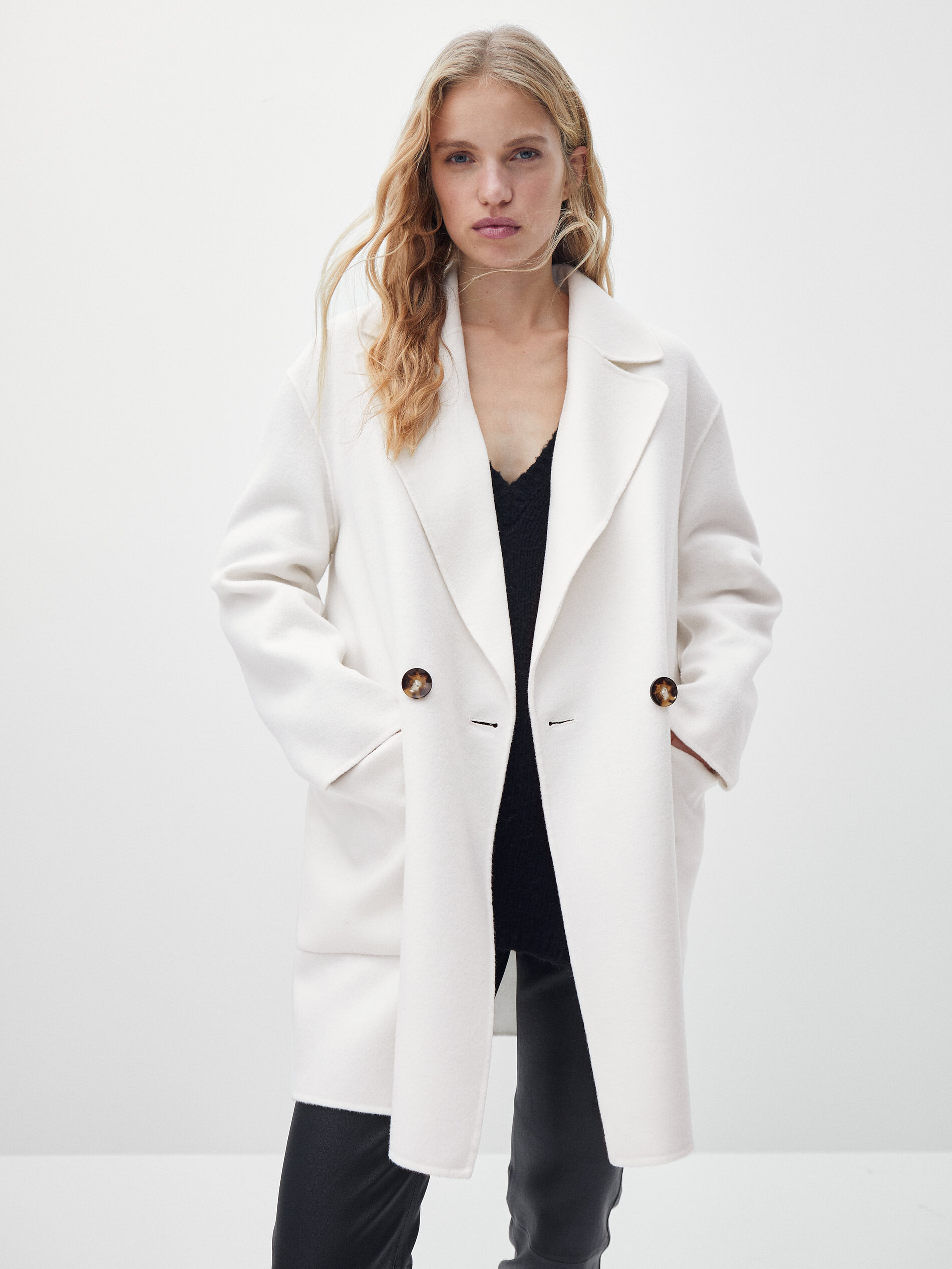 Handcrafted, short wool coat - Women 