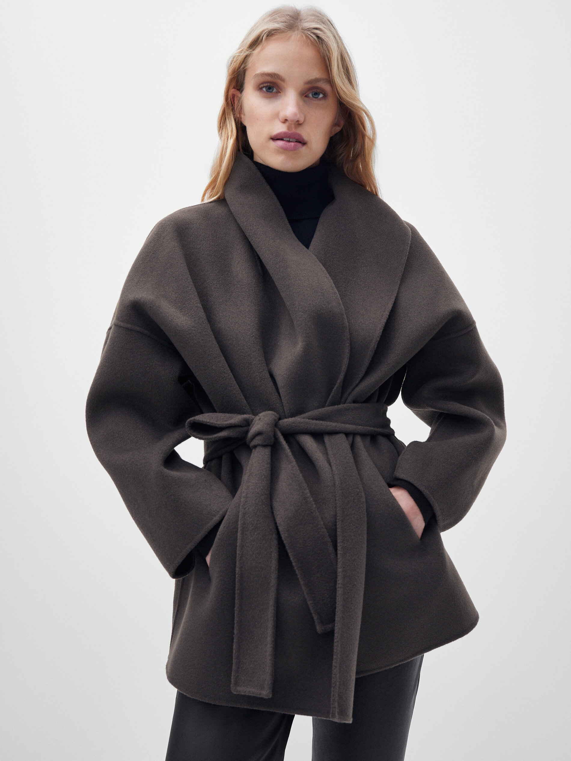 handmade wool coat - Women - Massimo Dutti