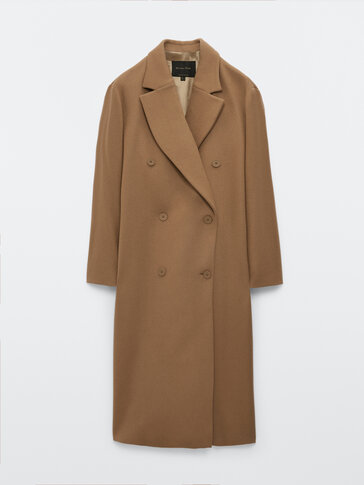 massimo dutti double breasted coat