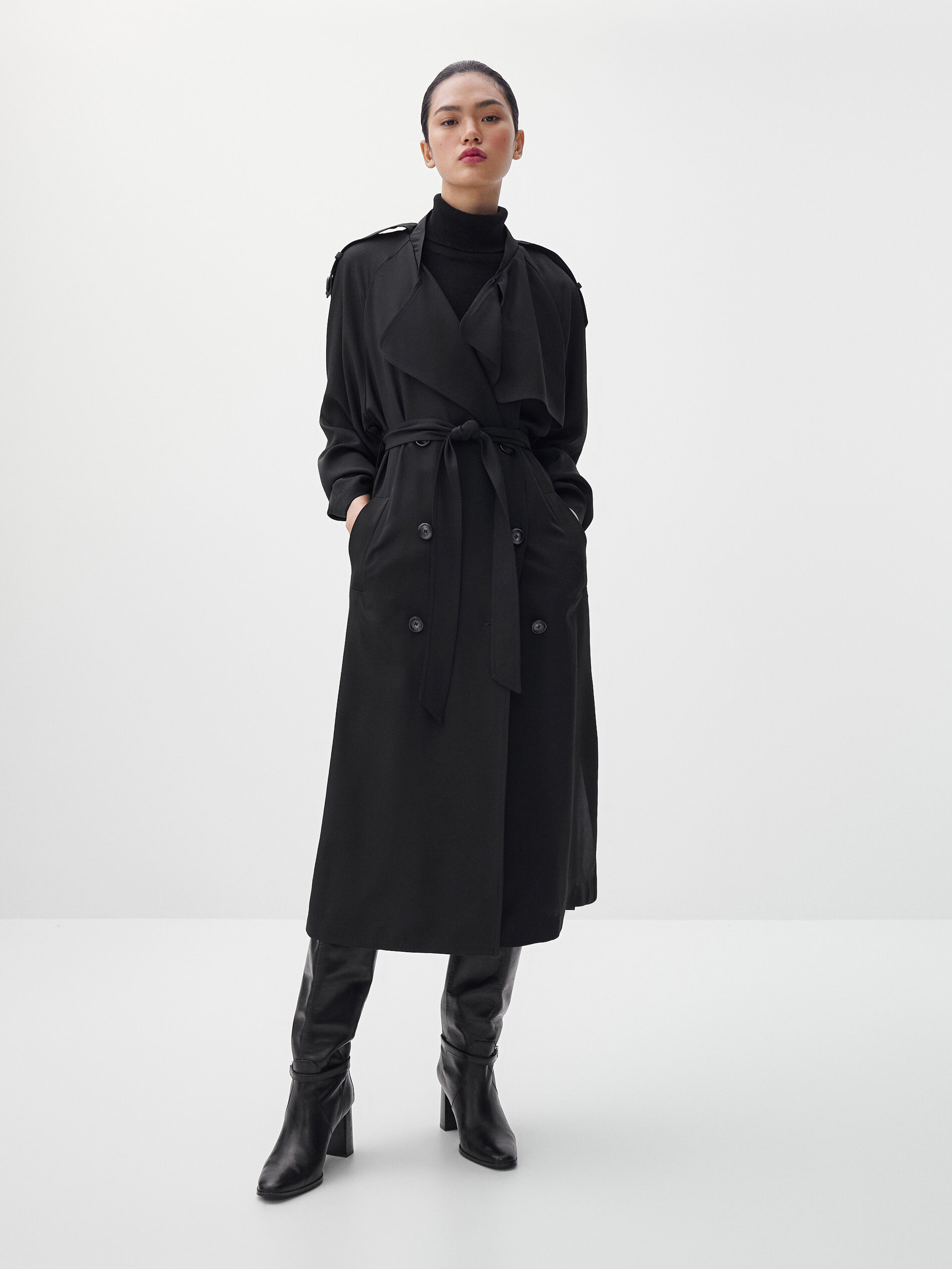 massimo dutti black coat
