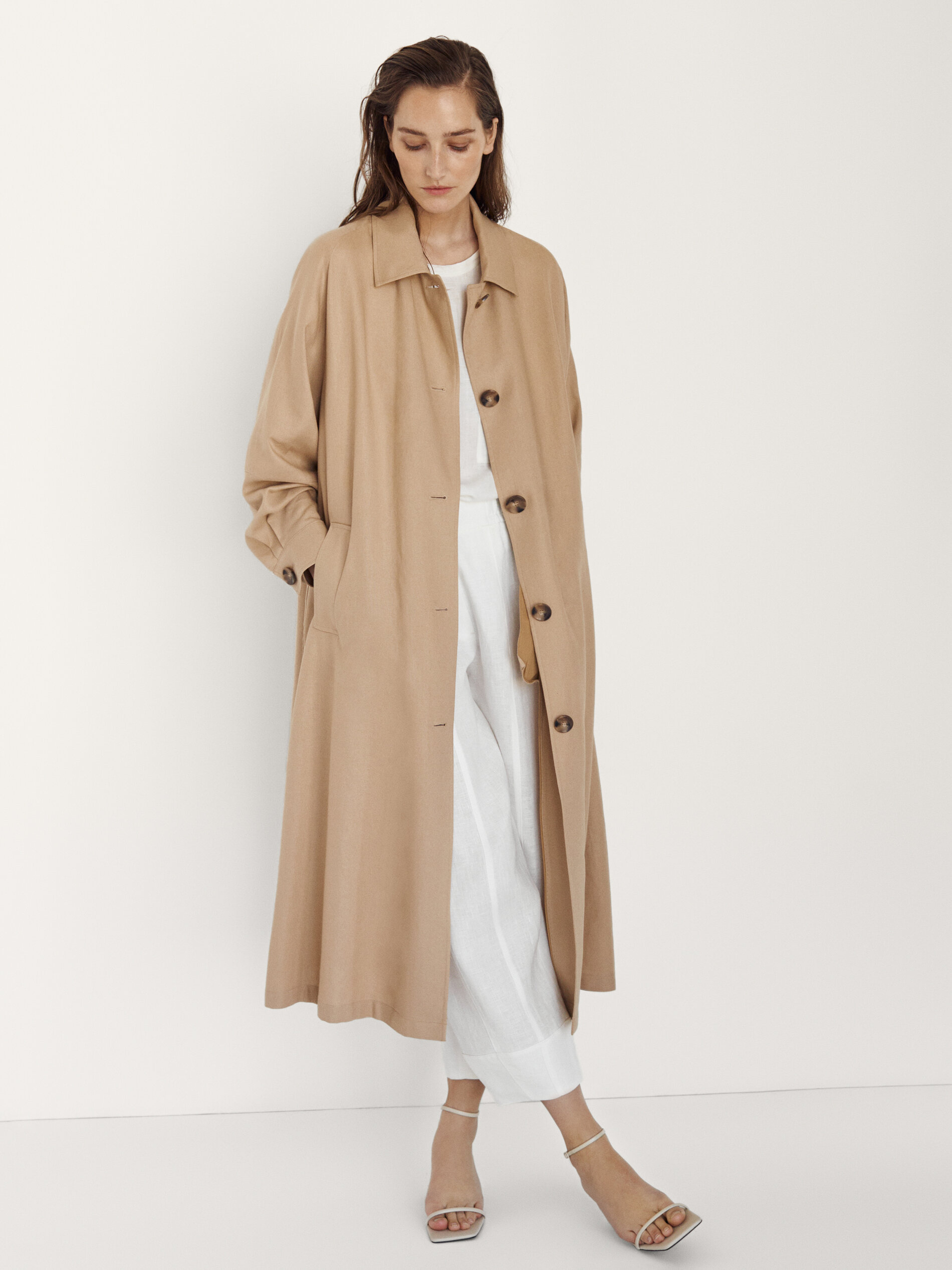 linen trench
