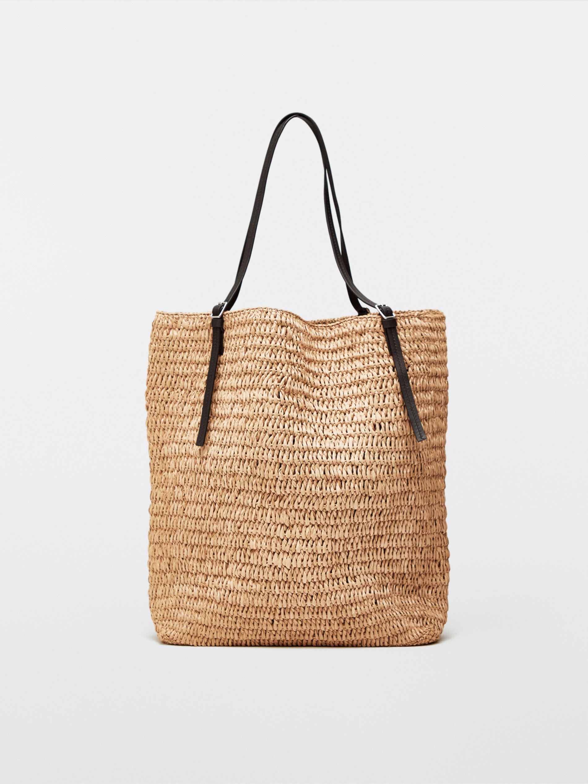 raffia shopper bag