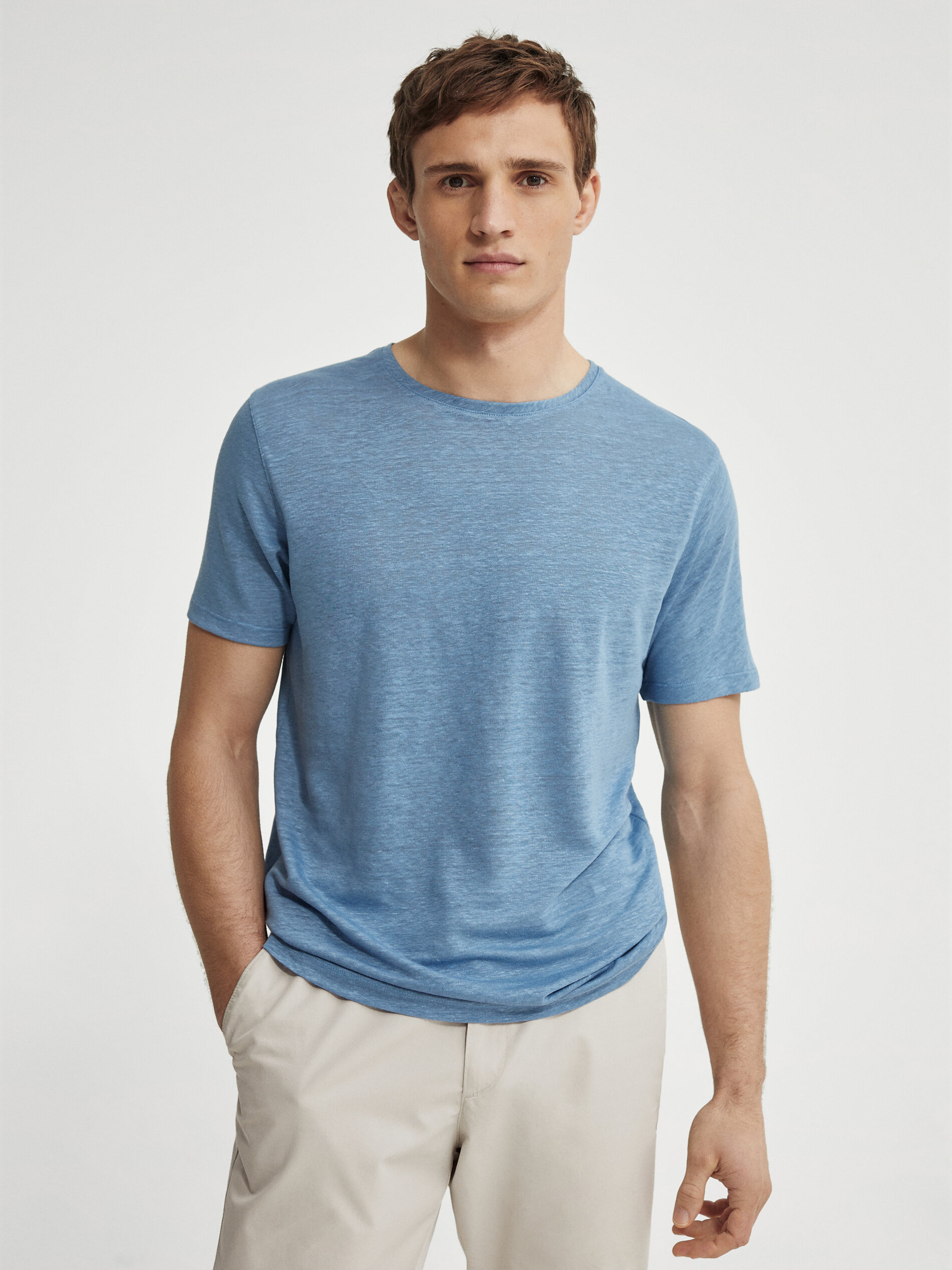 100% linen short sleeve T-shirt - null 