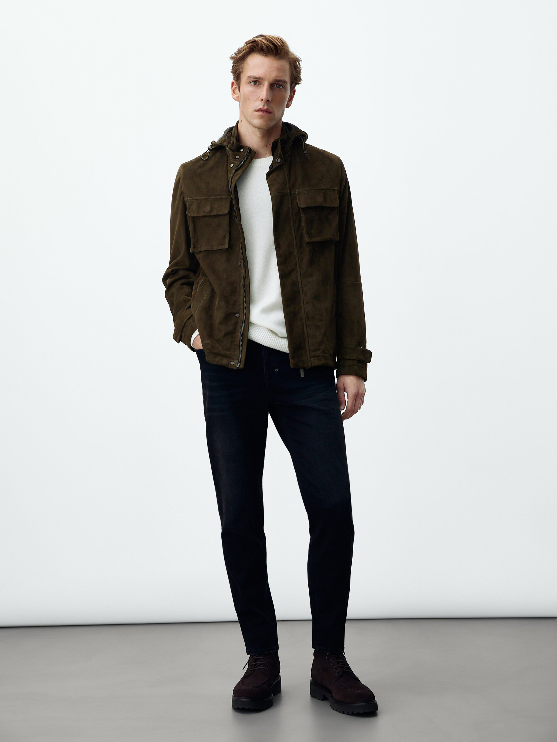 suede jacket massimo dutti