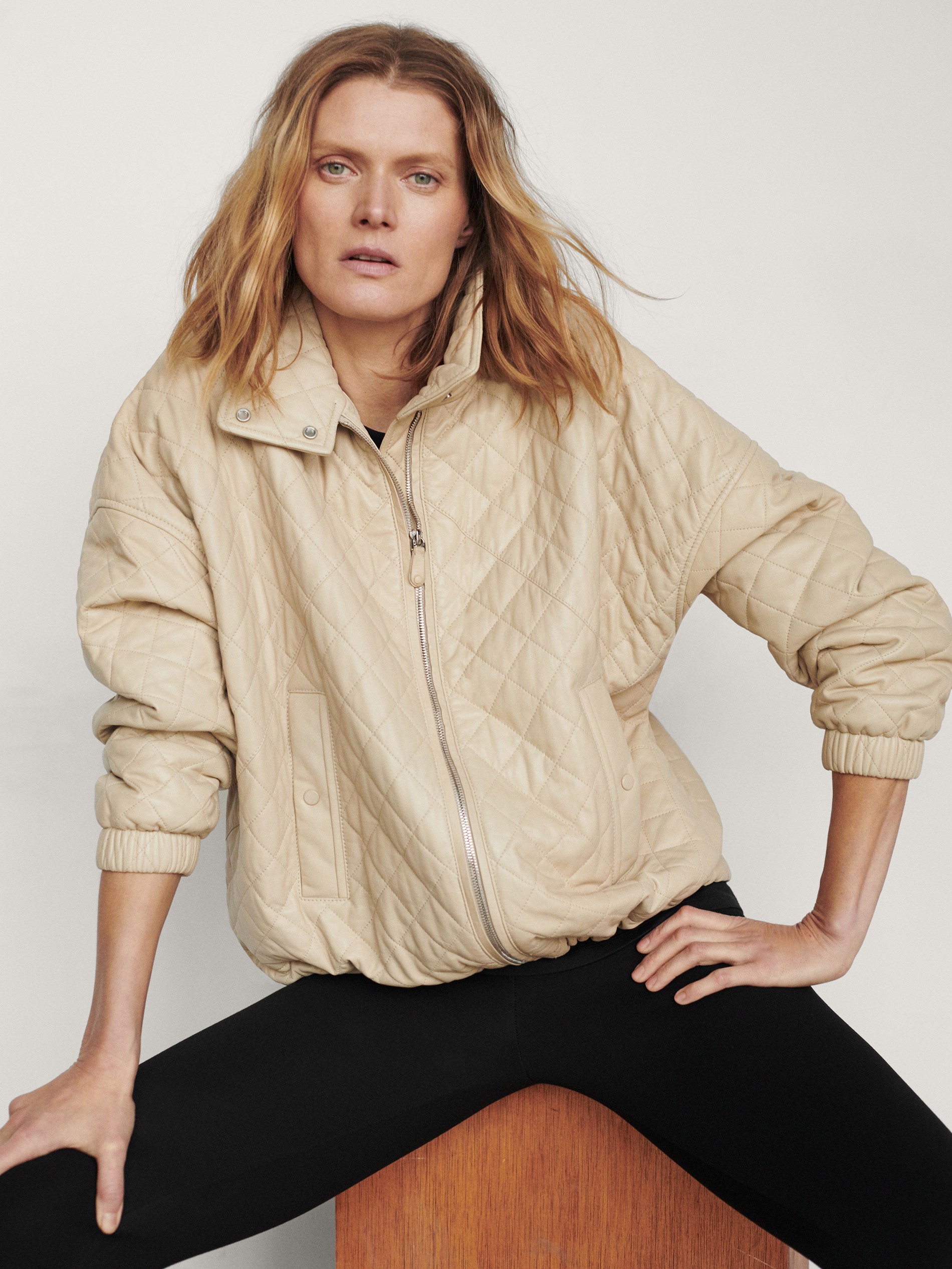 massimo dutti cream coat