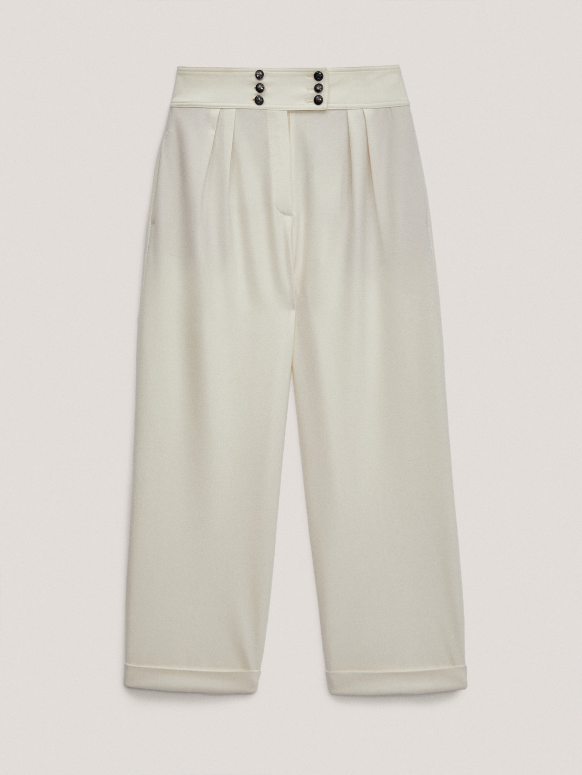 mens wide leg wool trousers