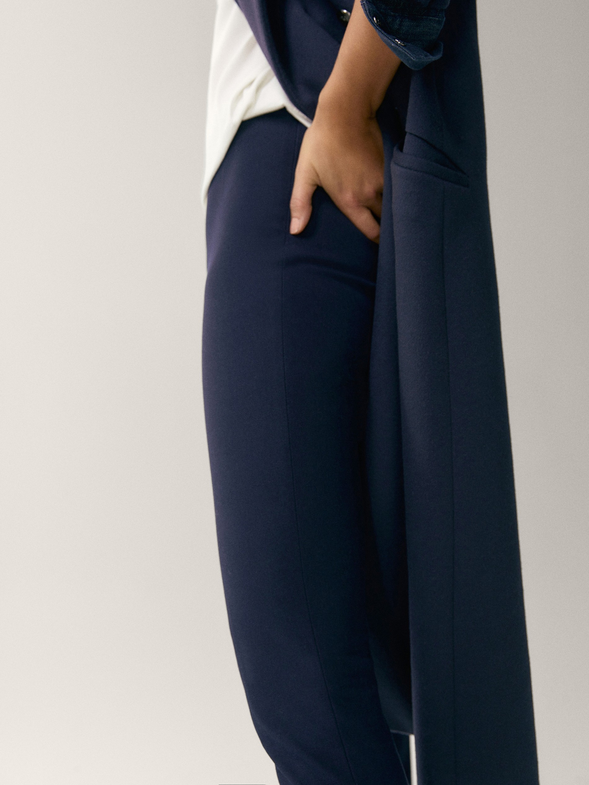 Cotton jogging-style leggings - null - Massimo Dutti