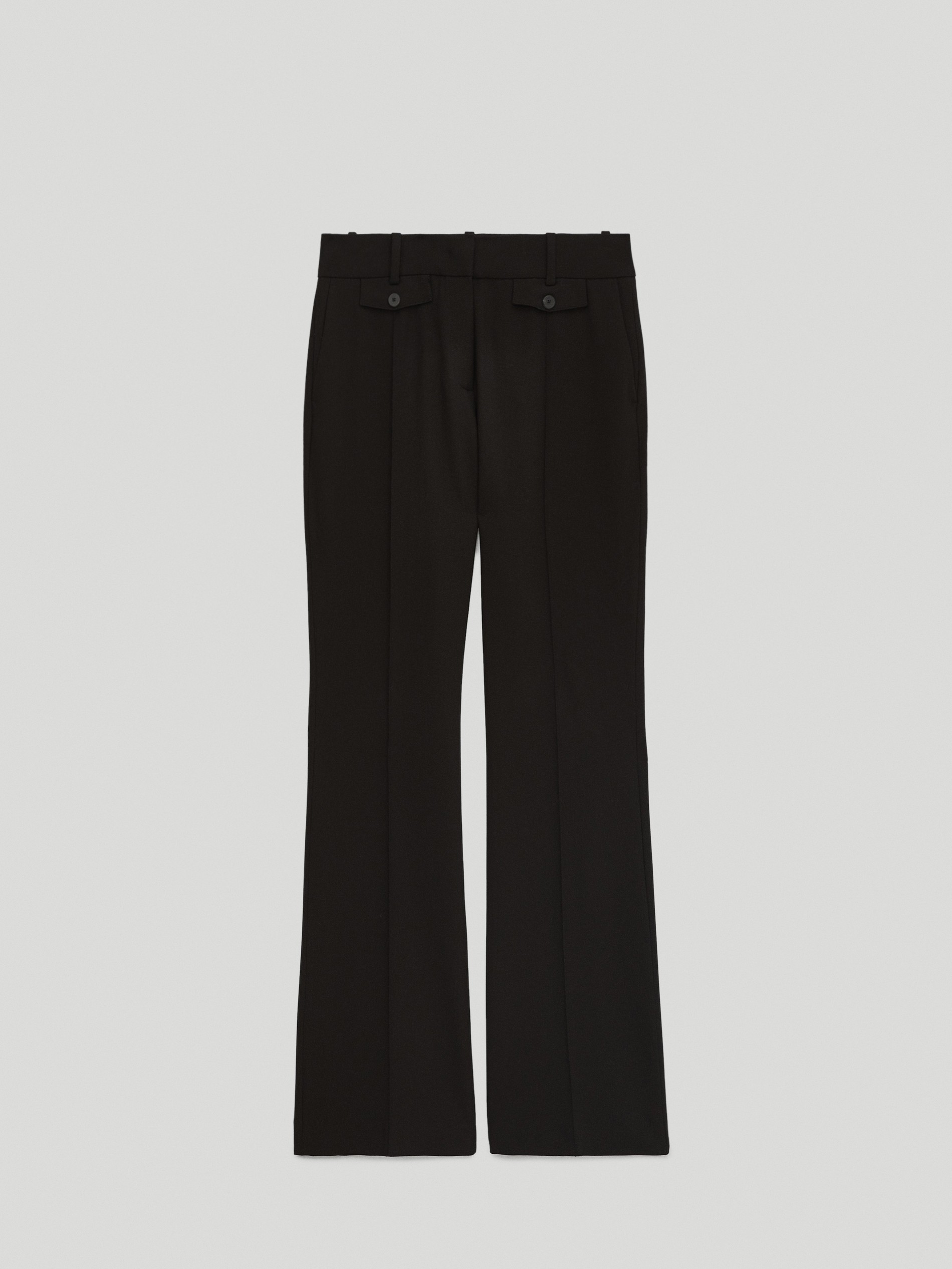 ASIAN FIT. Black bootcut trousers 