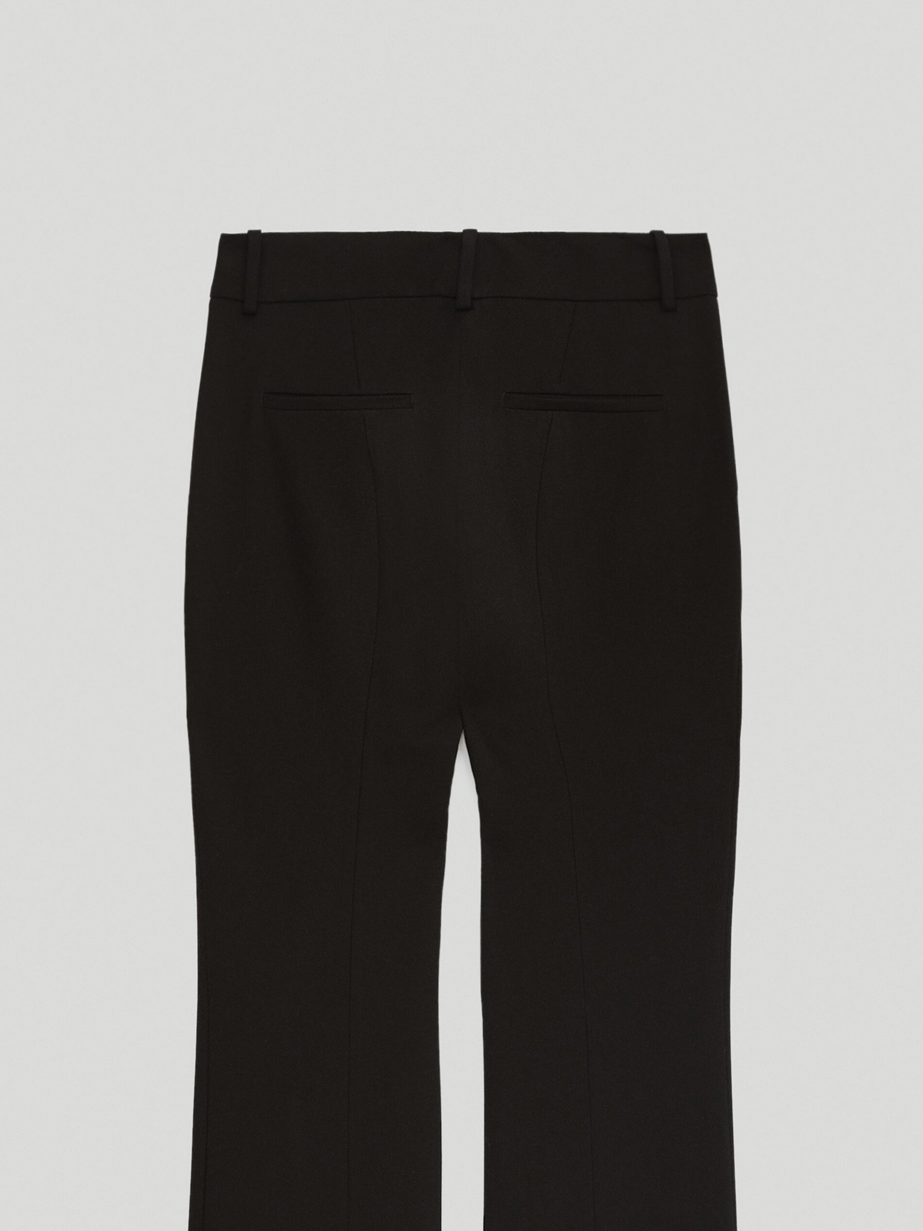 black bootcut trousers with pockets