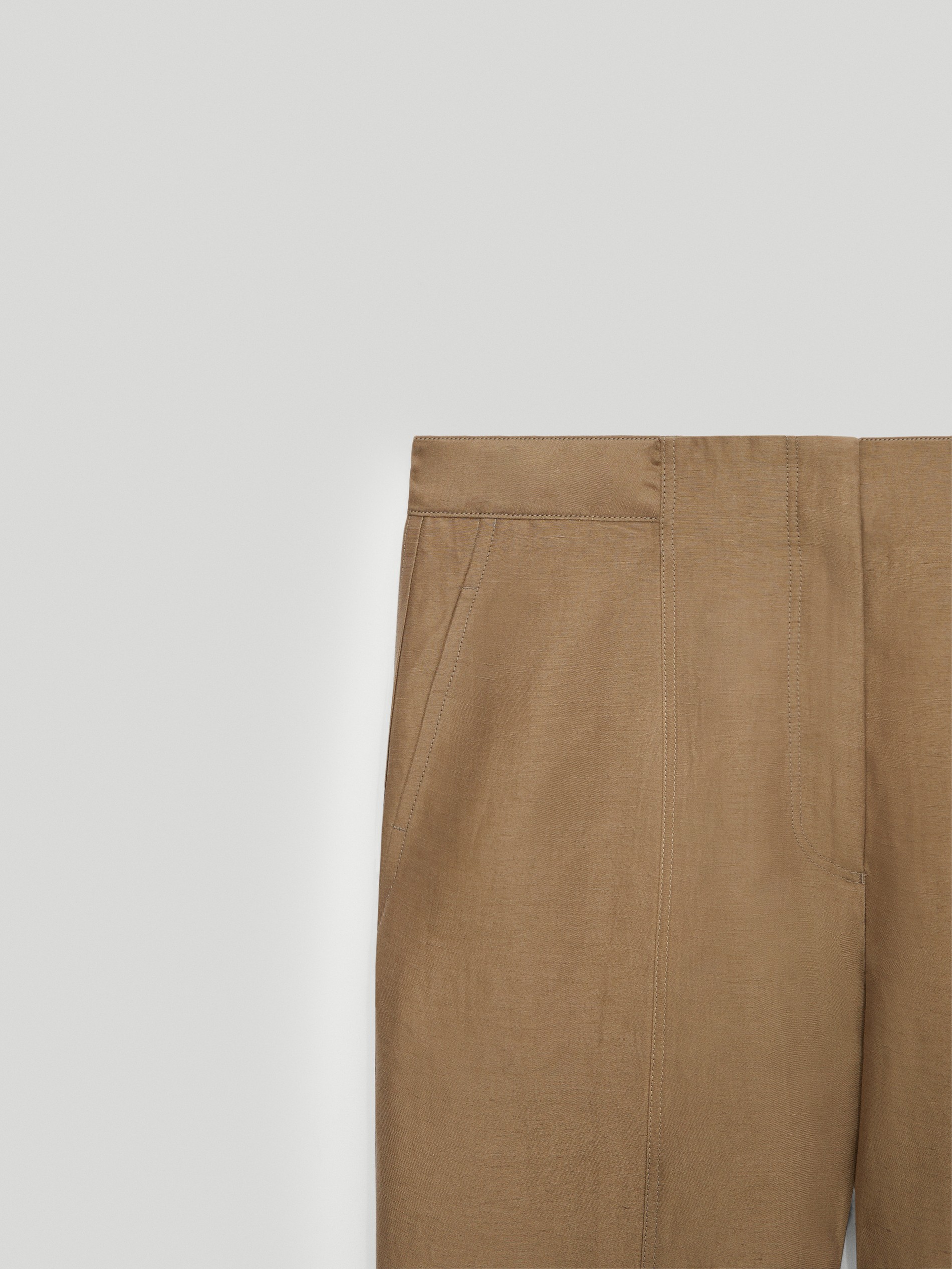 Straight fit linen trousers - Men 