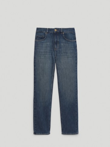 Faded slim fit jeans - null - Massimo Dutti