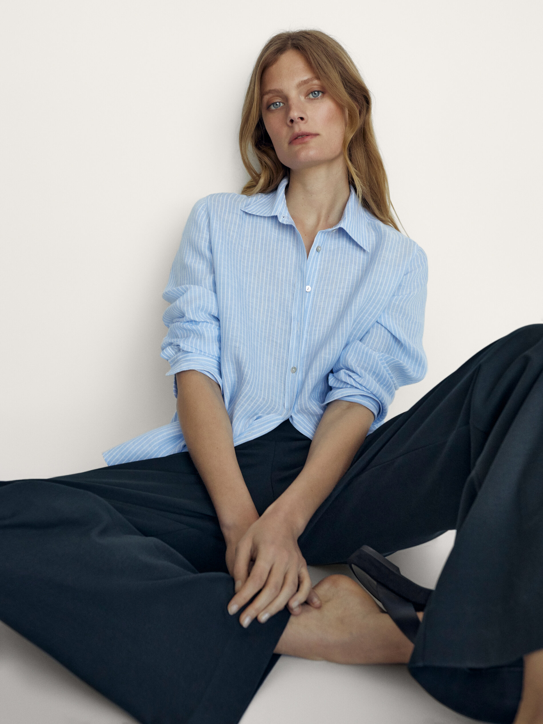 Wide-leg cotton trousers - Women 