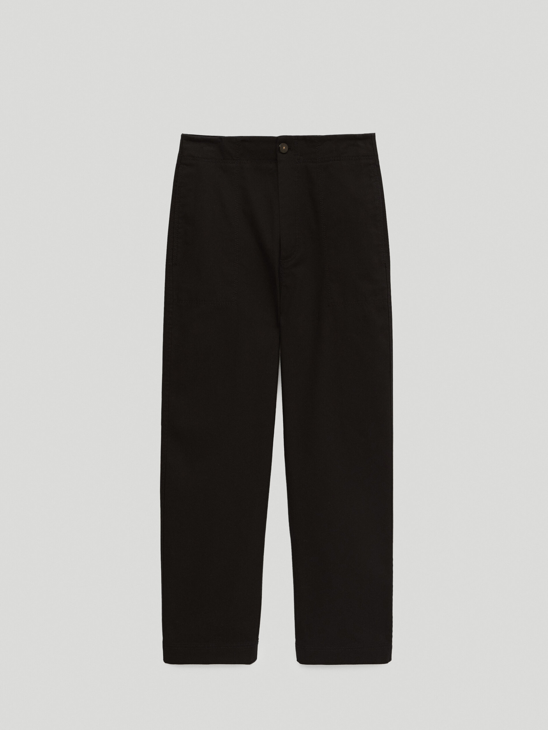 High-waist slim-fit chinos - null 