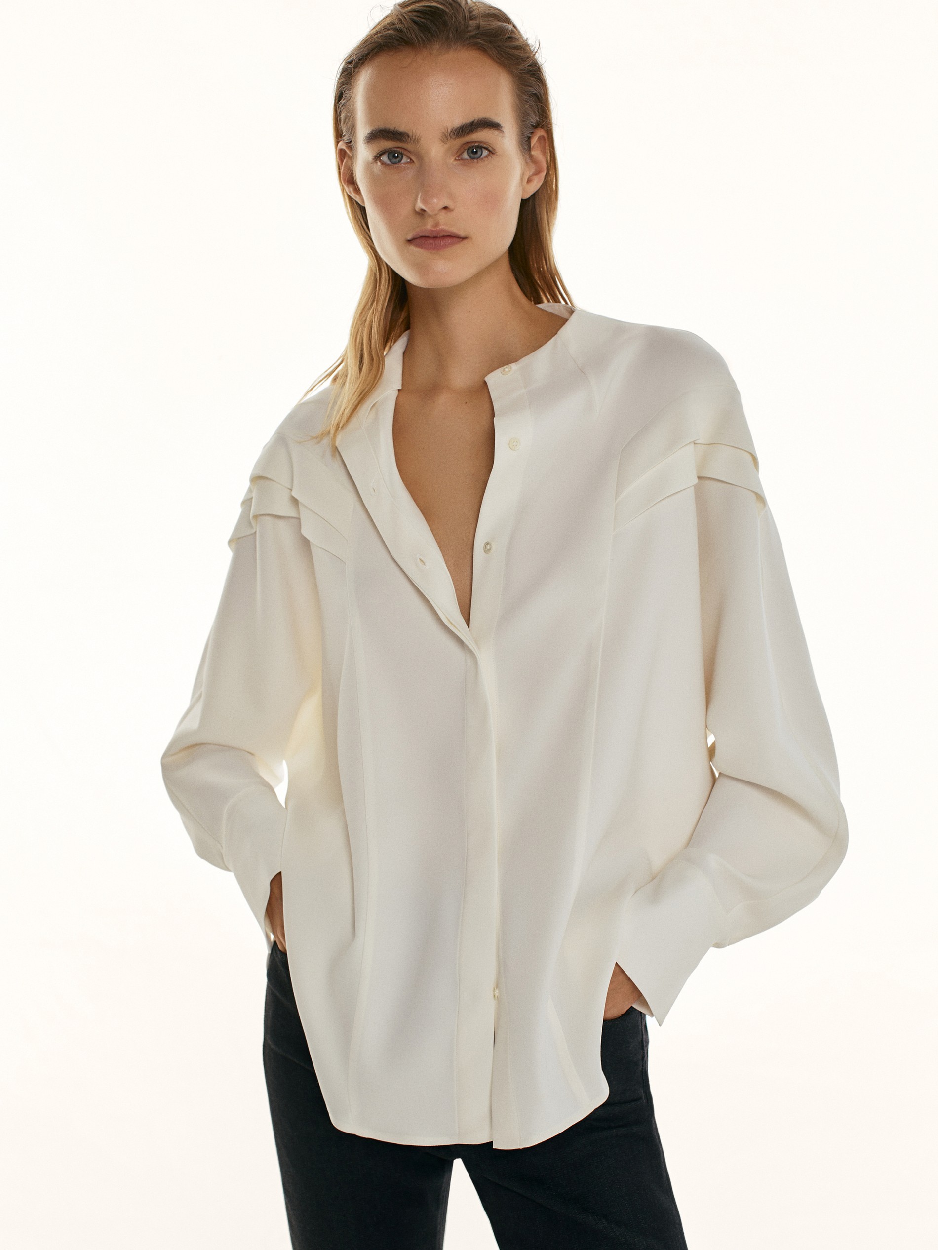 White crepe shirt Clearance