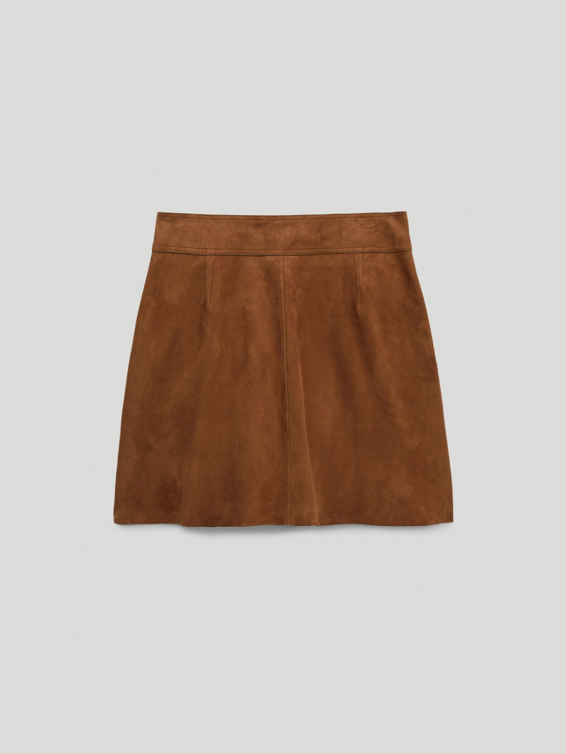 a line suede mini skirt