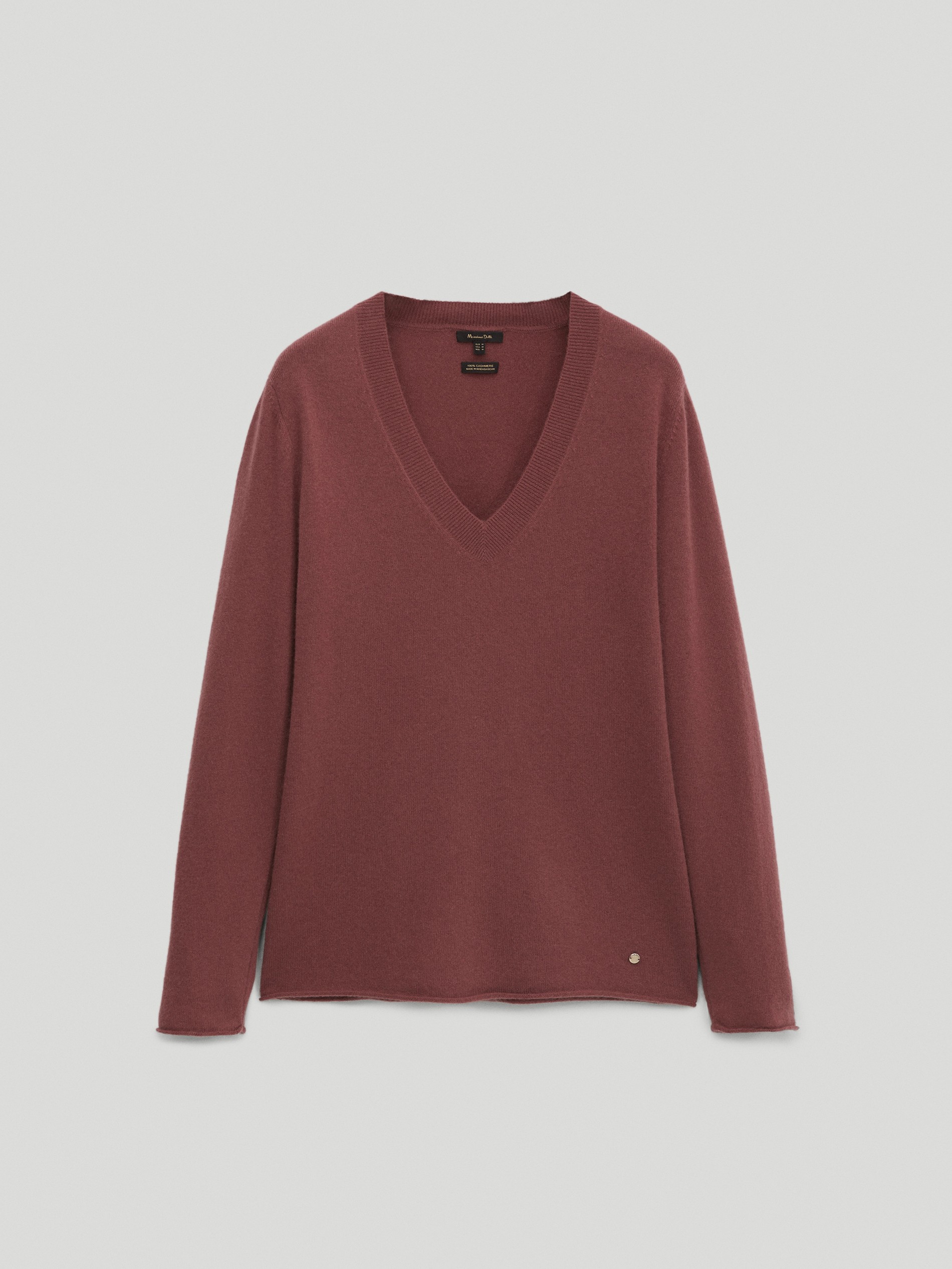 100% cashmere v-neck sweater - null 