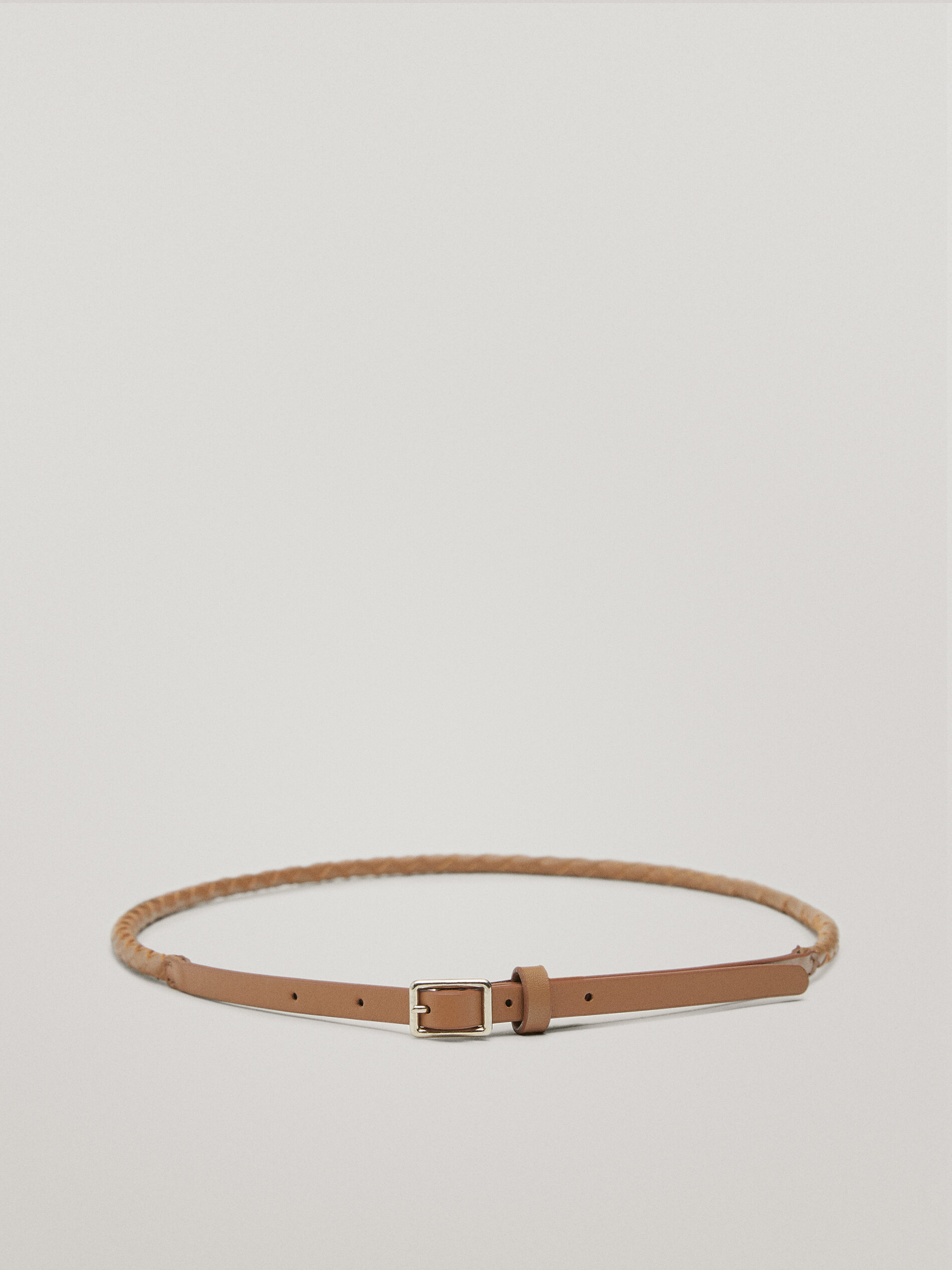 thin braided belt