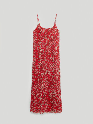 massimo dutti red dress