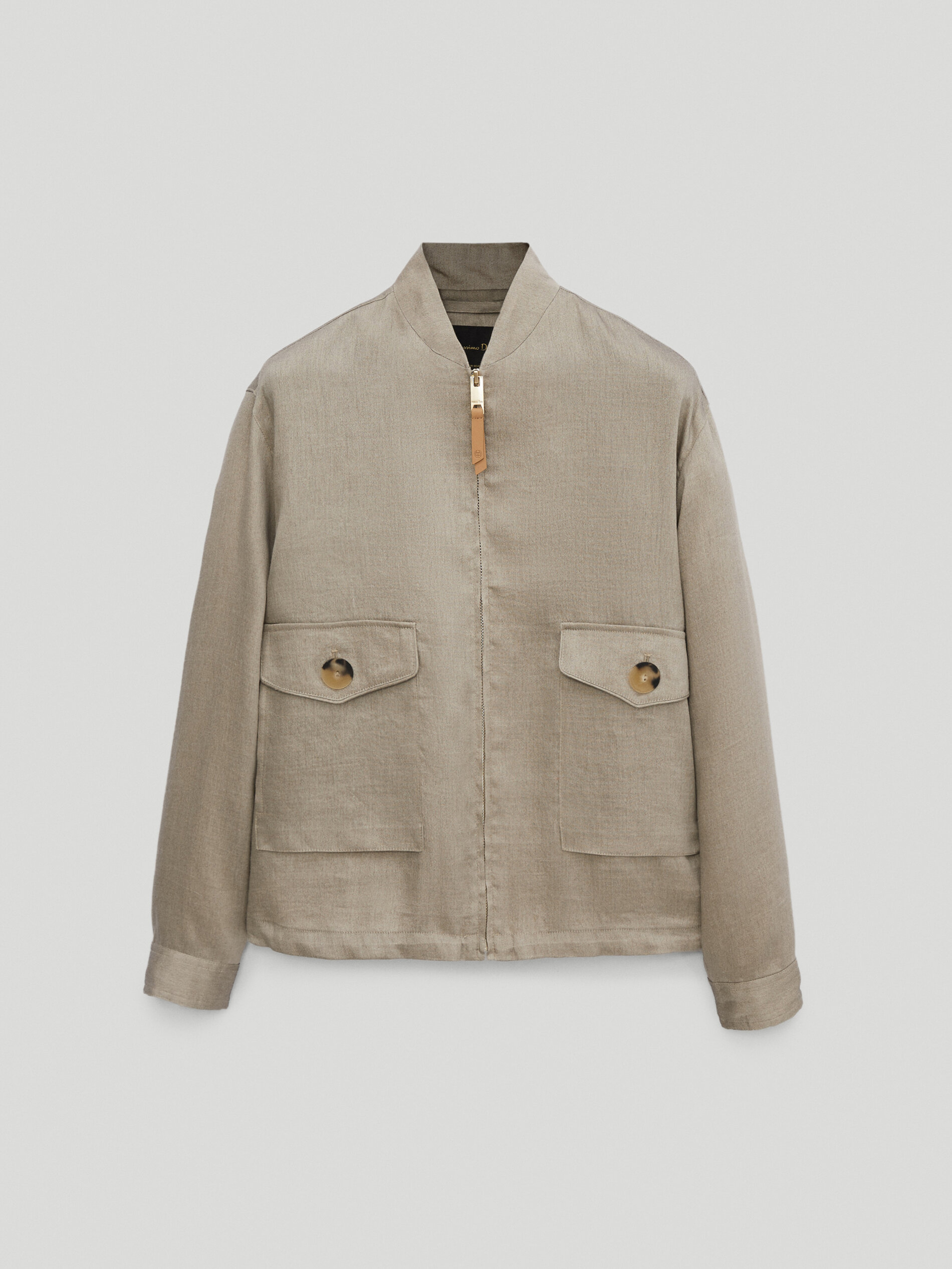linen bomber jacket