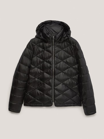 quilted jacket with hood