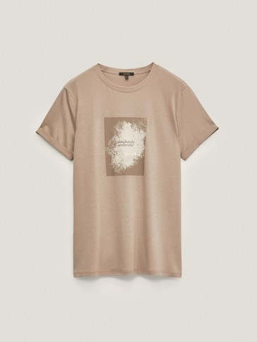 Short sleeve T-shirt with slogan - null