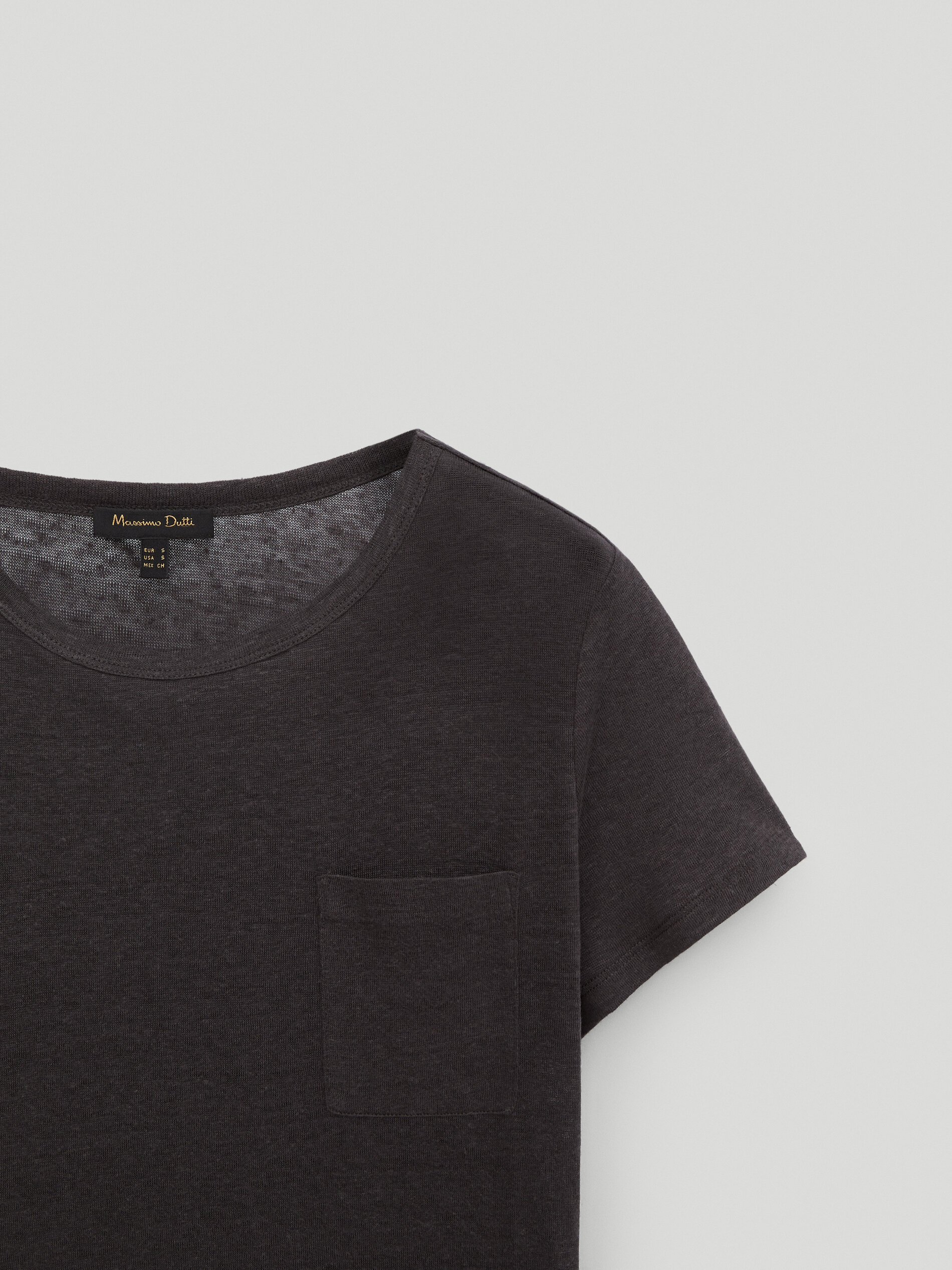 black linen tee shirt