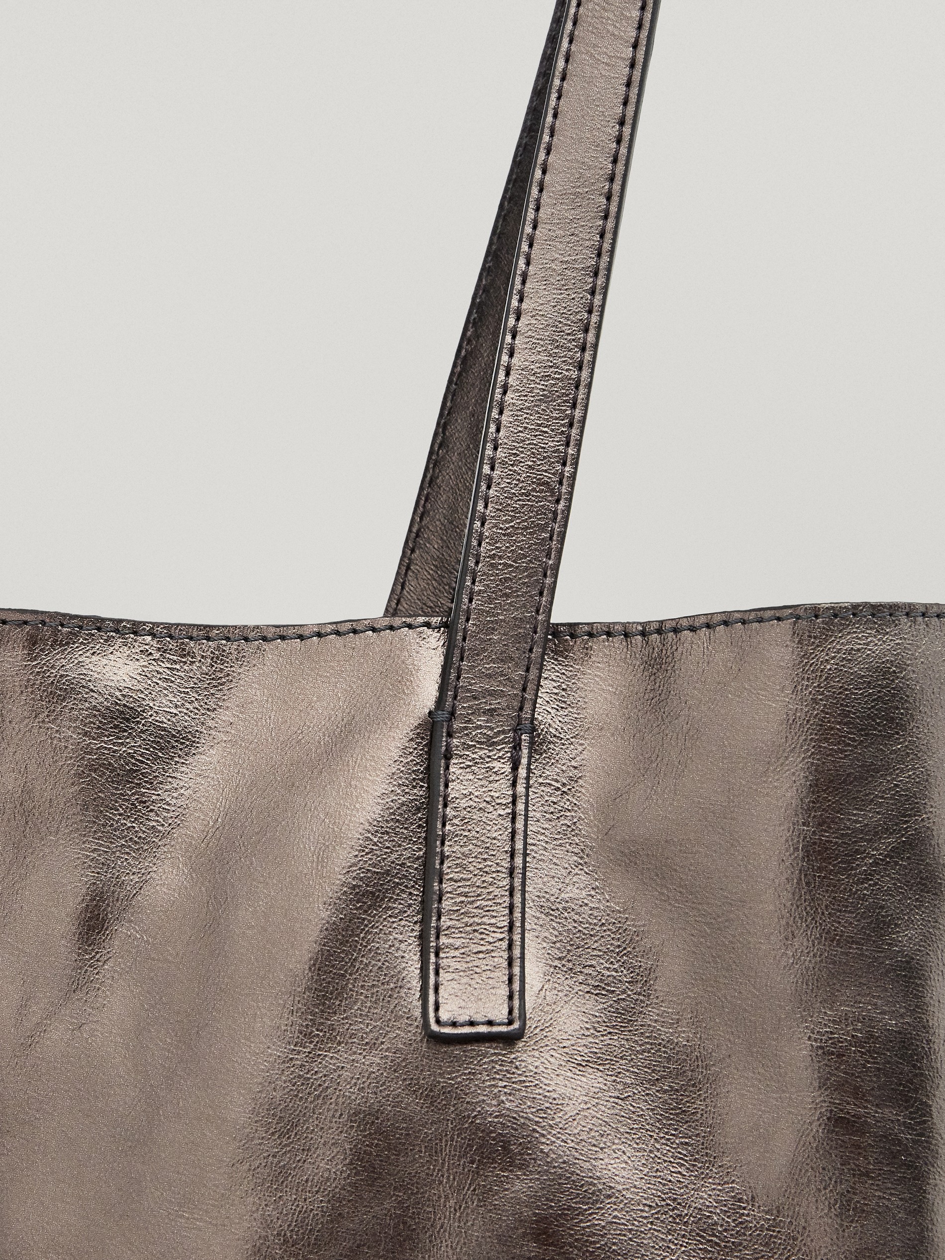 massimo dutti nappa tote bag