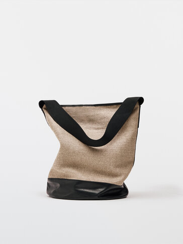 massimo dutti nappa tote bag