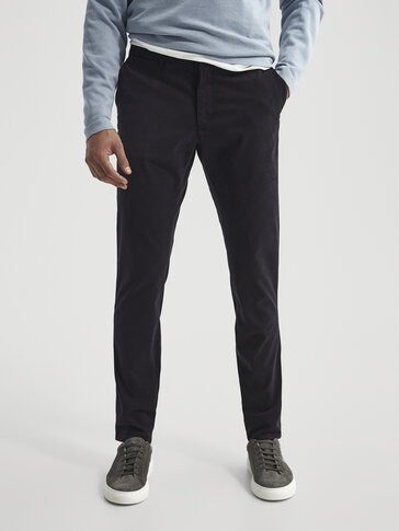 Moretti Extra Slim Fit Blue Textured Chino – tmlewinuk
