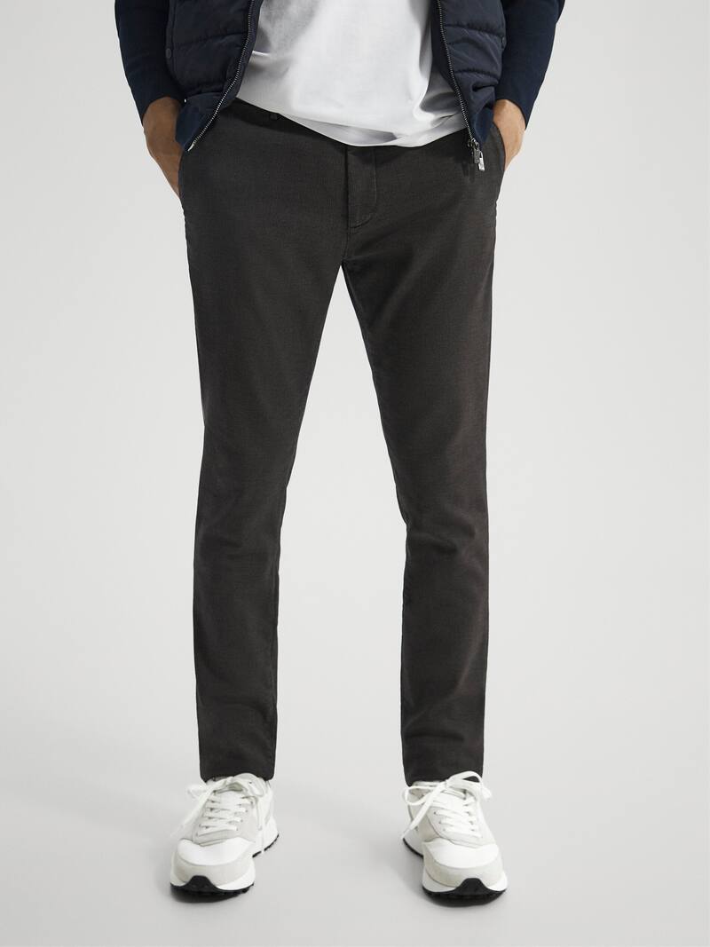 Slim Fit Dyed Chinos Null Massimo Dutti