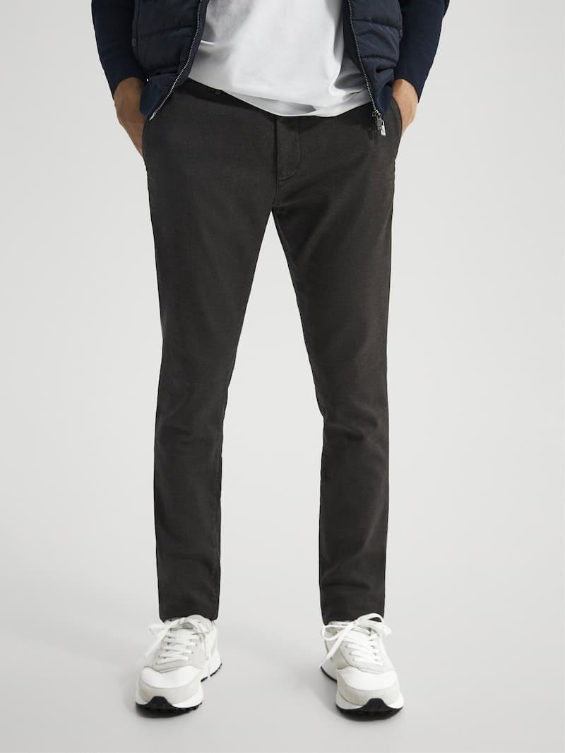 Slim Fit Dyed Chinos Null Massimo Dutti