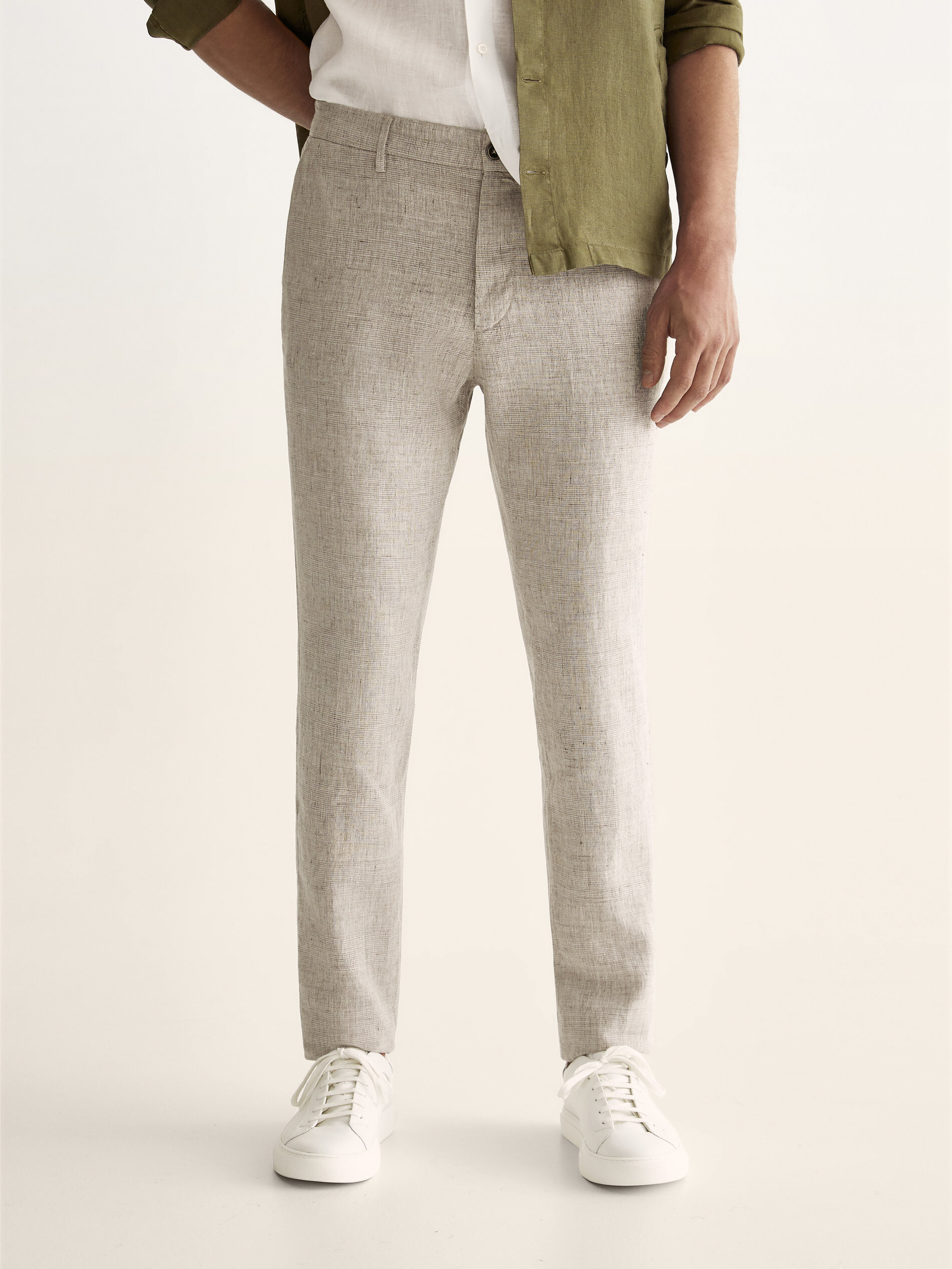 Jogging fit check chinos - null - Massimo Dutti