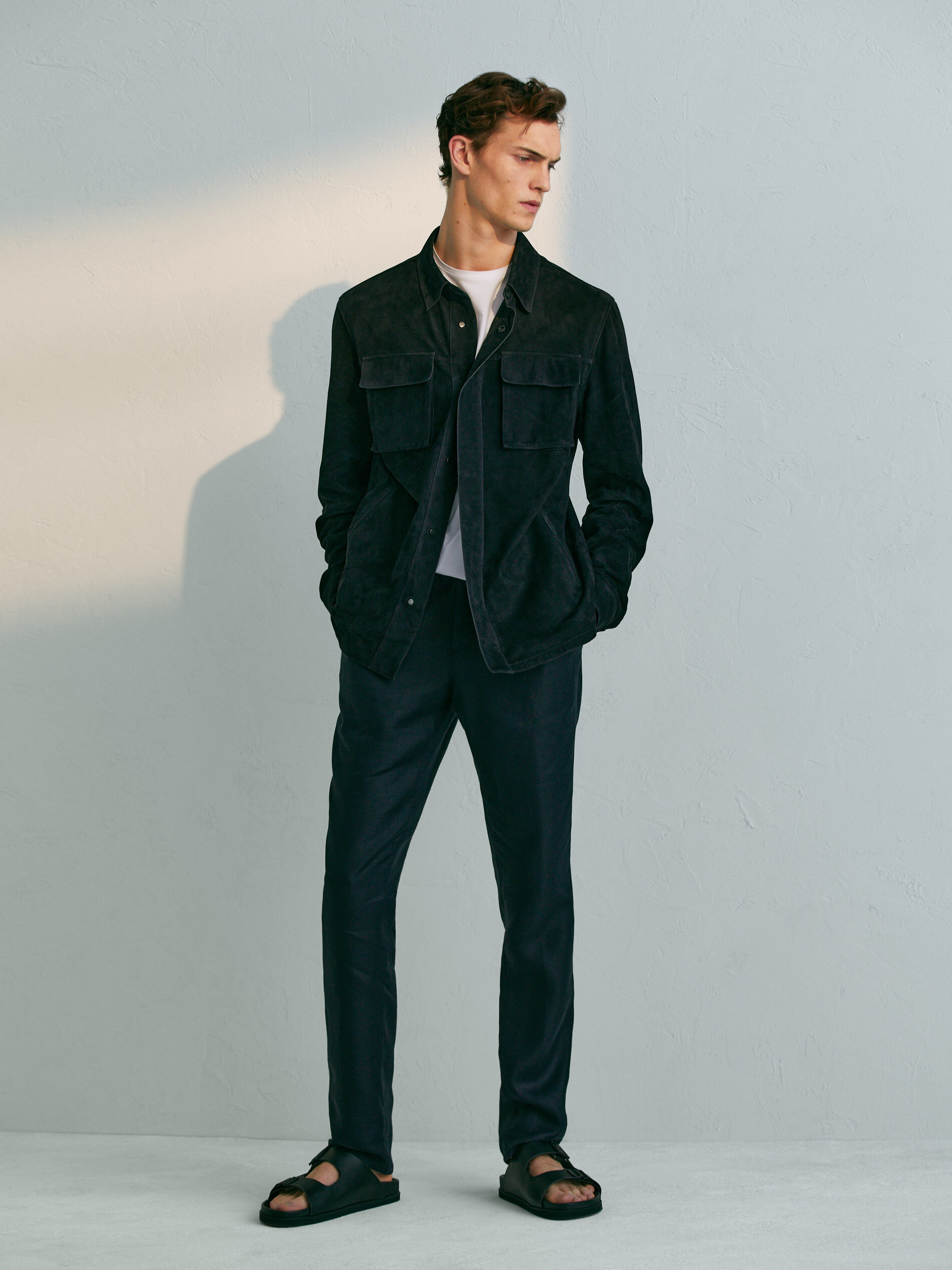 100% linen casual fit trousers 