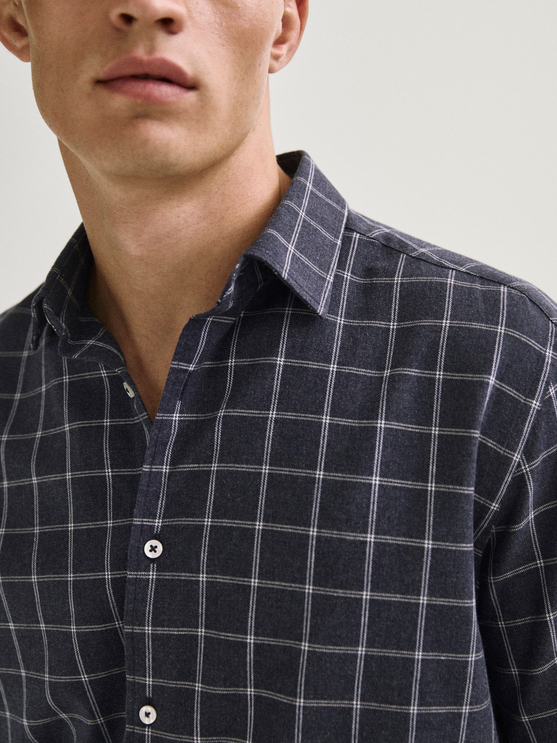 Regular fit 100% cotton check shirt 