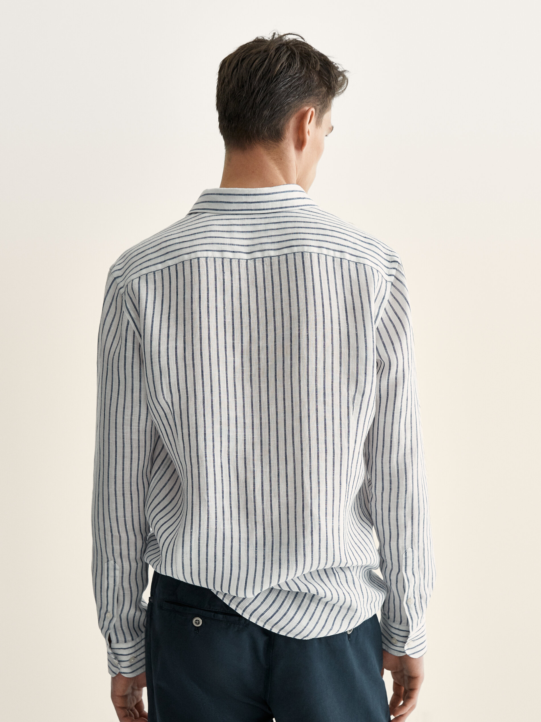 White shirt with thin black stripes Clearance