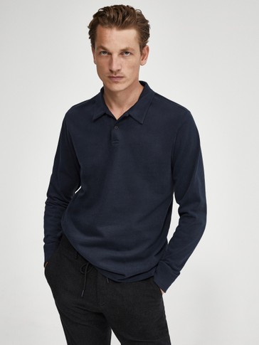 massimo dutti polo long sleeve