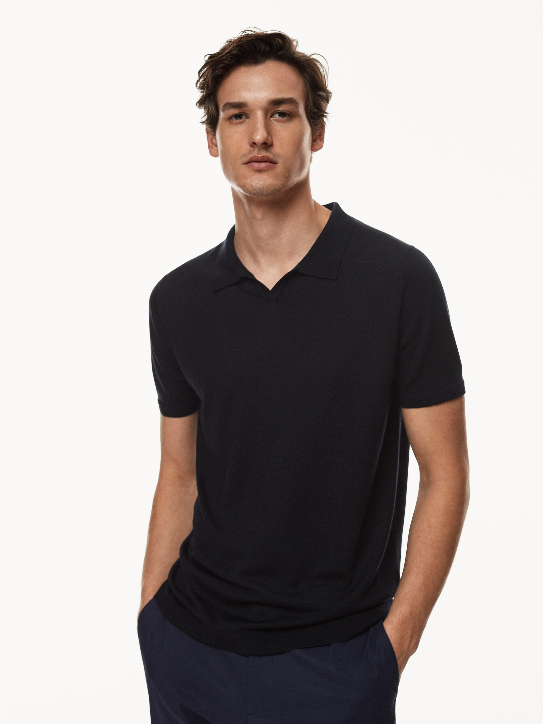 short sleeve polo sweater mens