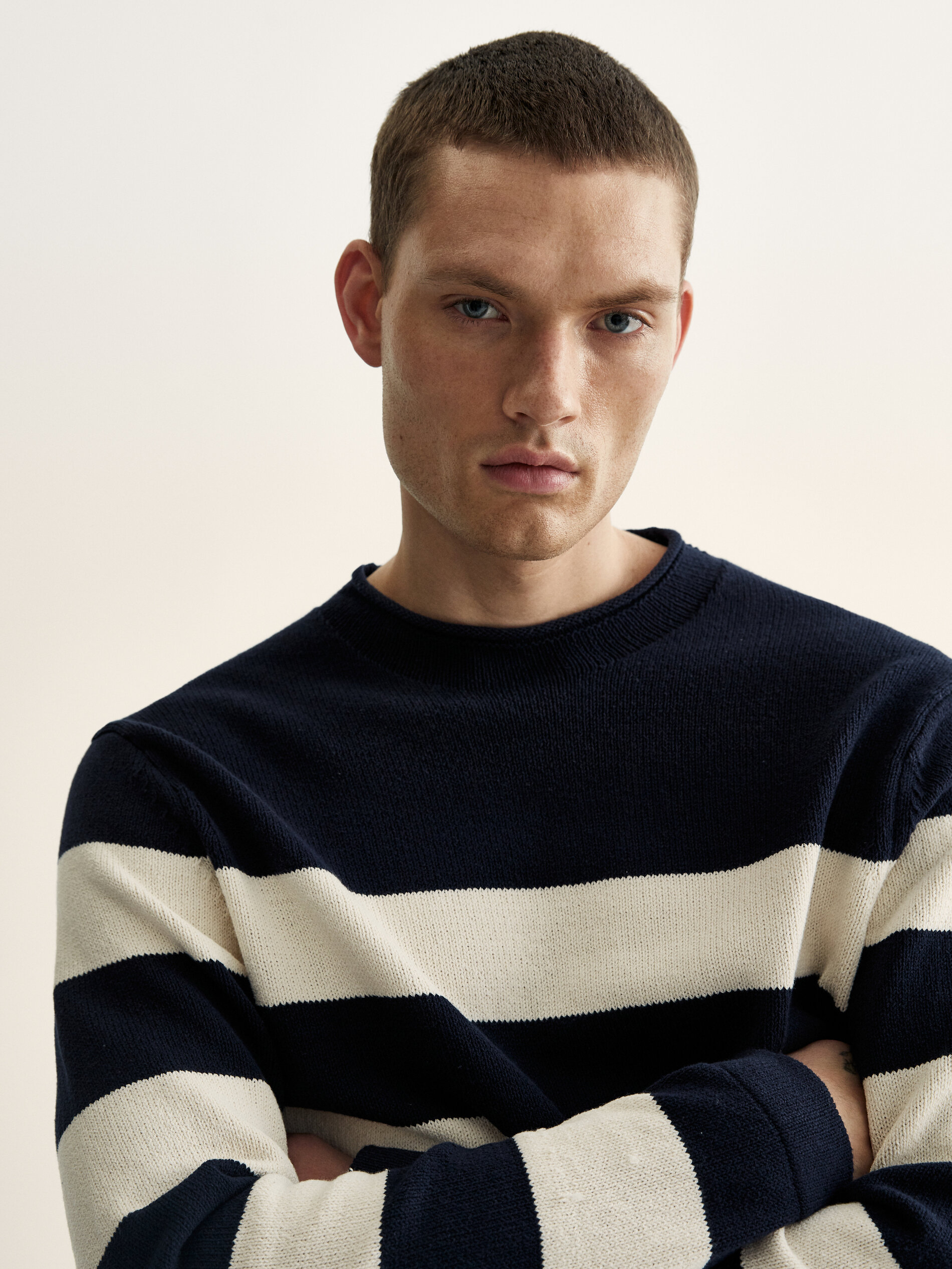 stripe knit sweater