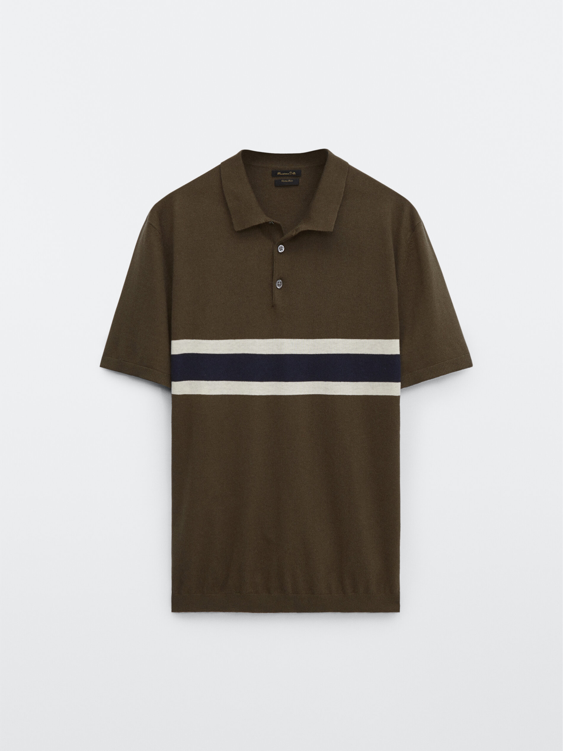 striped polo sweater
