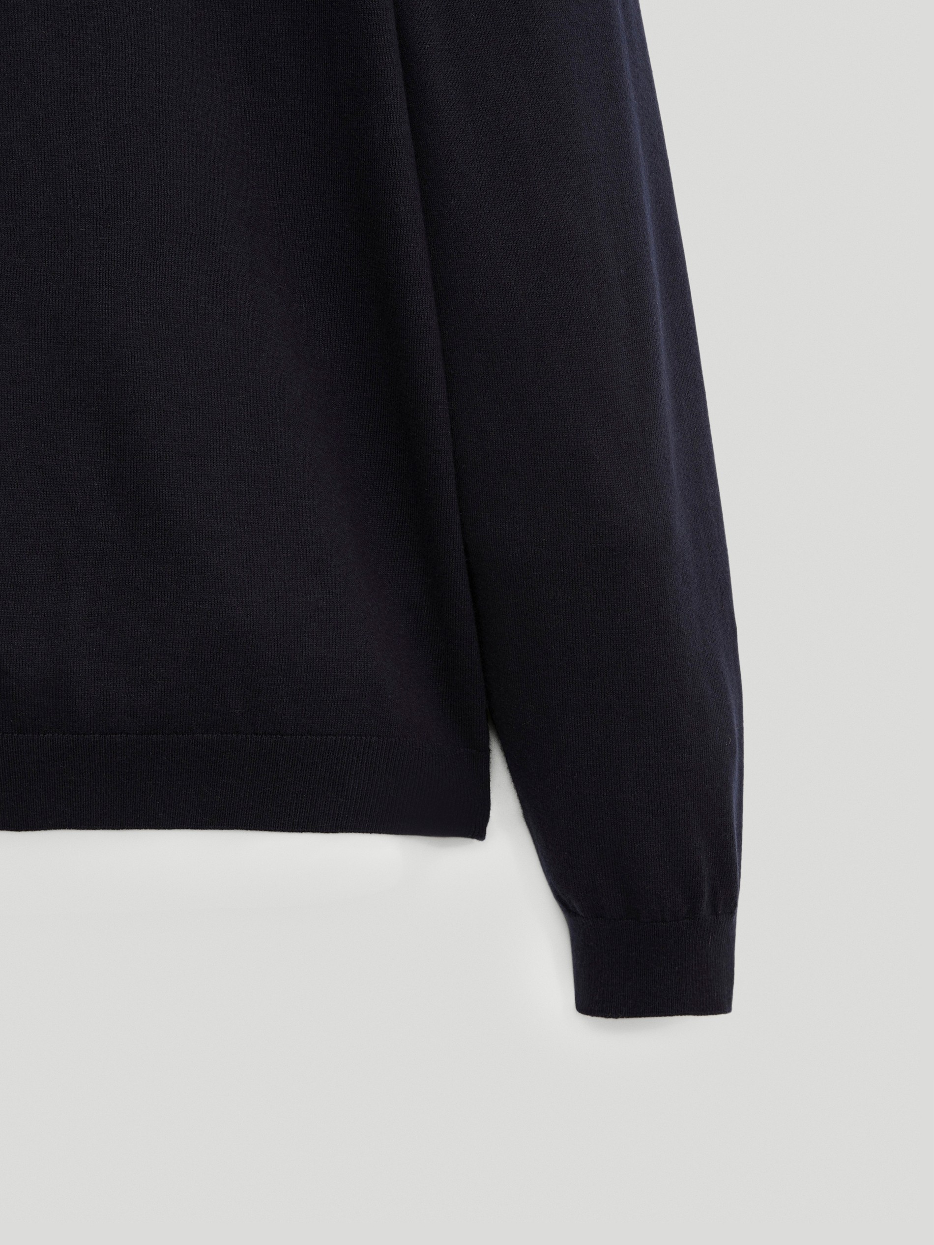 Mock turtleneck sweater in cotton, silk 