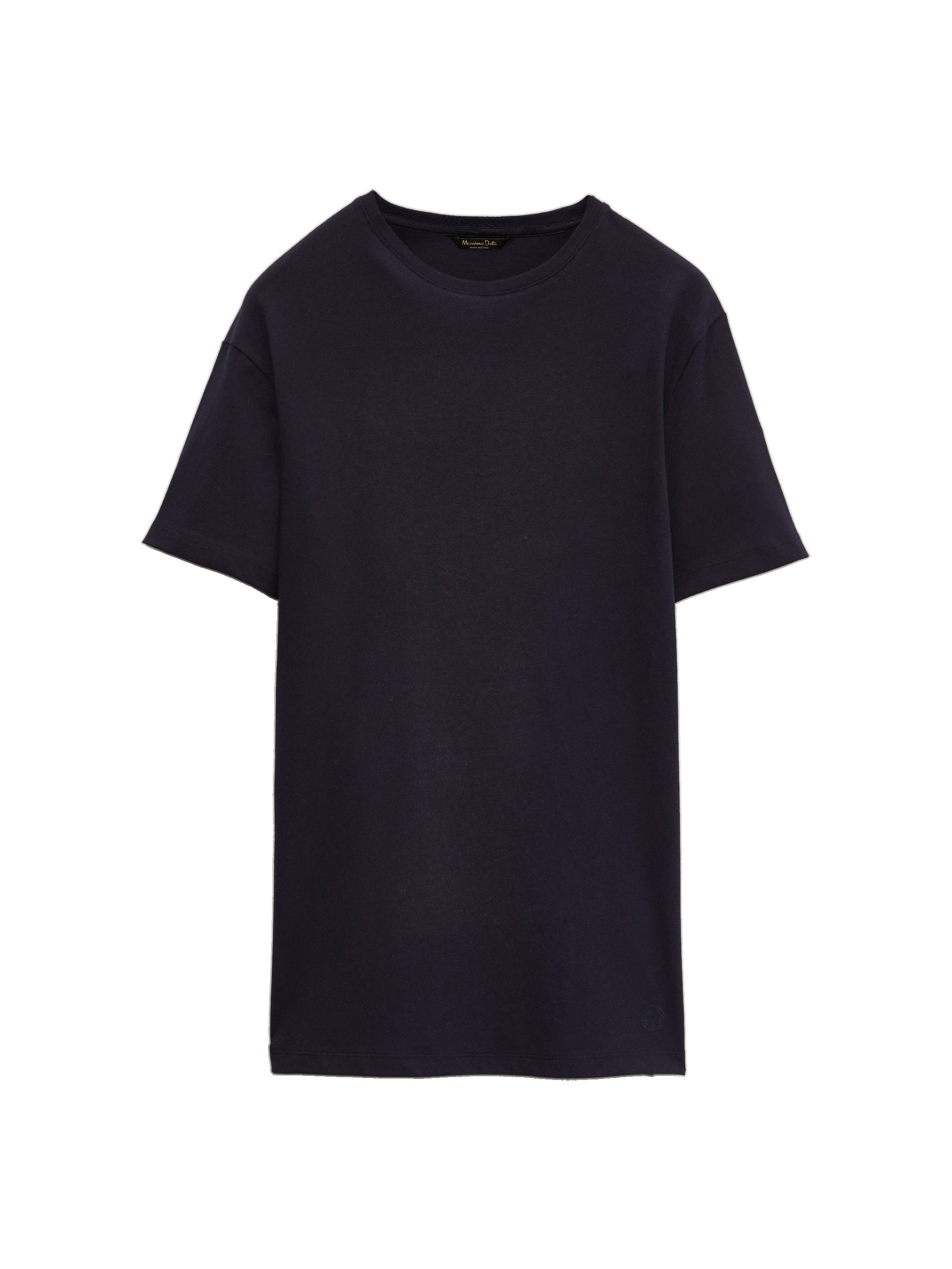 Cotton linen knit T-shirt with pocket 