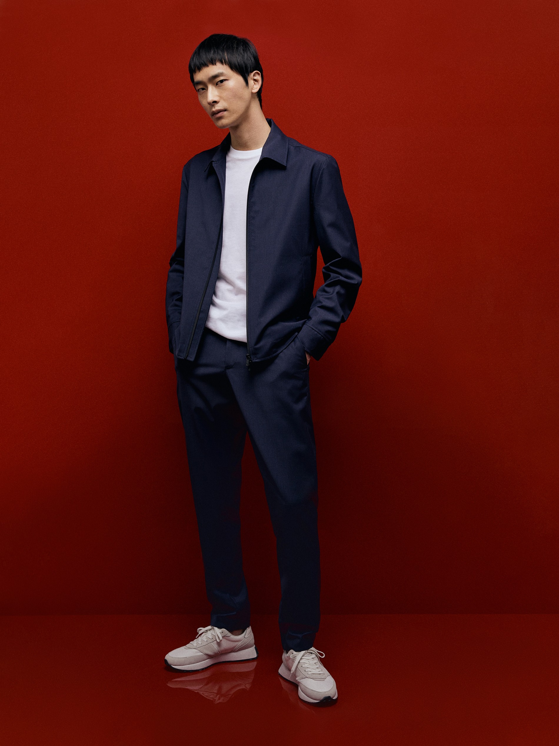 massimo dutti navy jacket