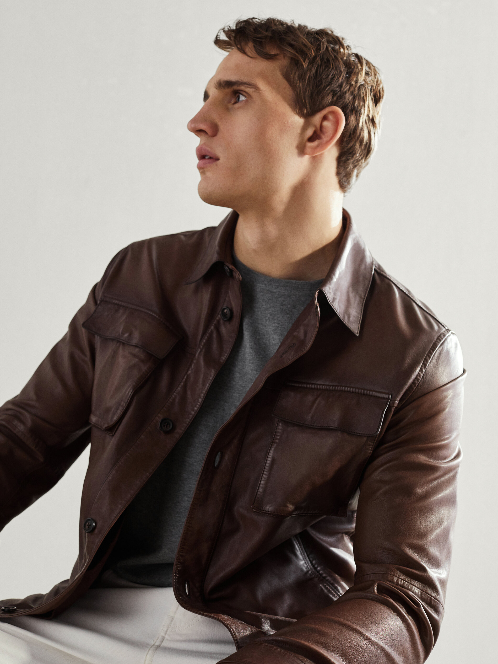 nappa leather shirt