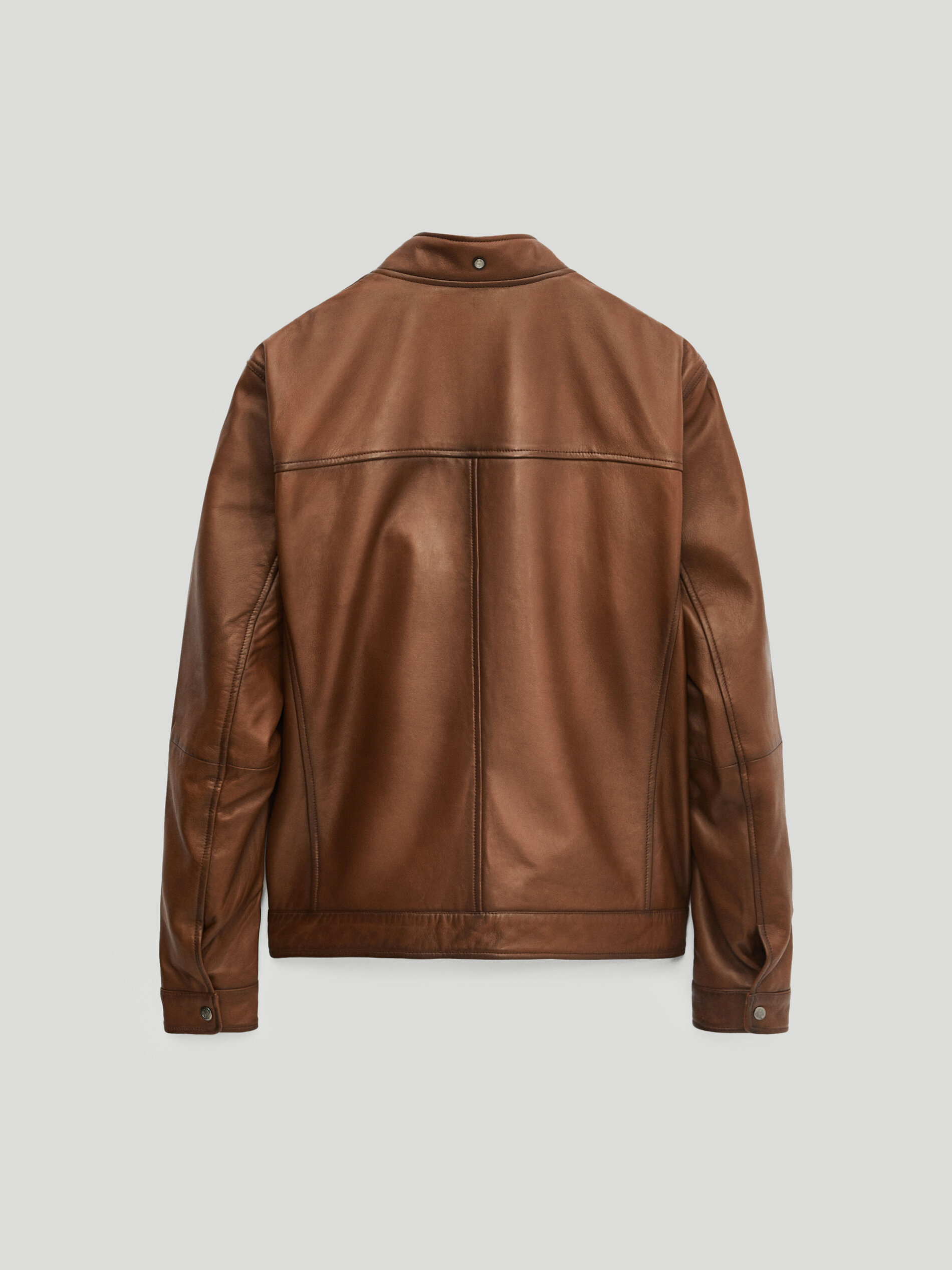 massimo dutti leather blazer