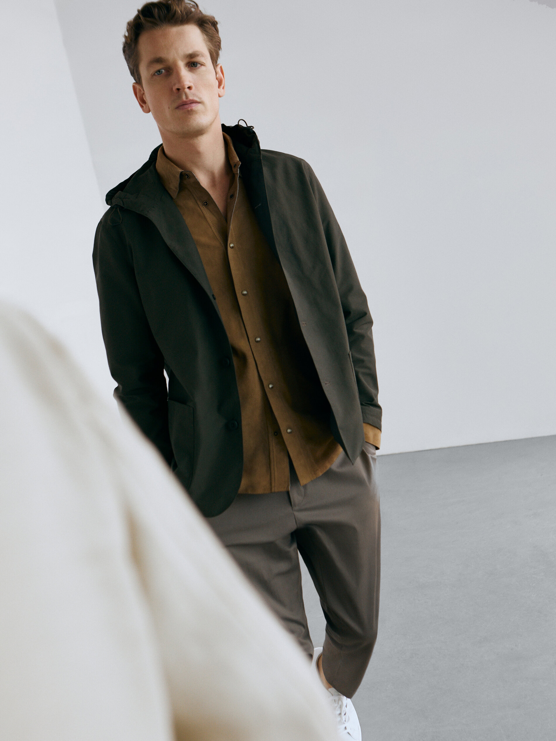 Short parka with hood - null - Massimo Dutti